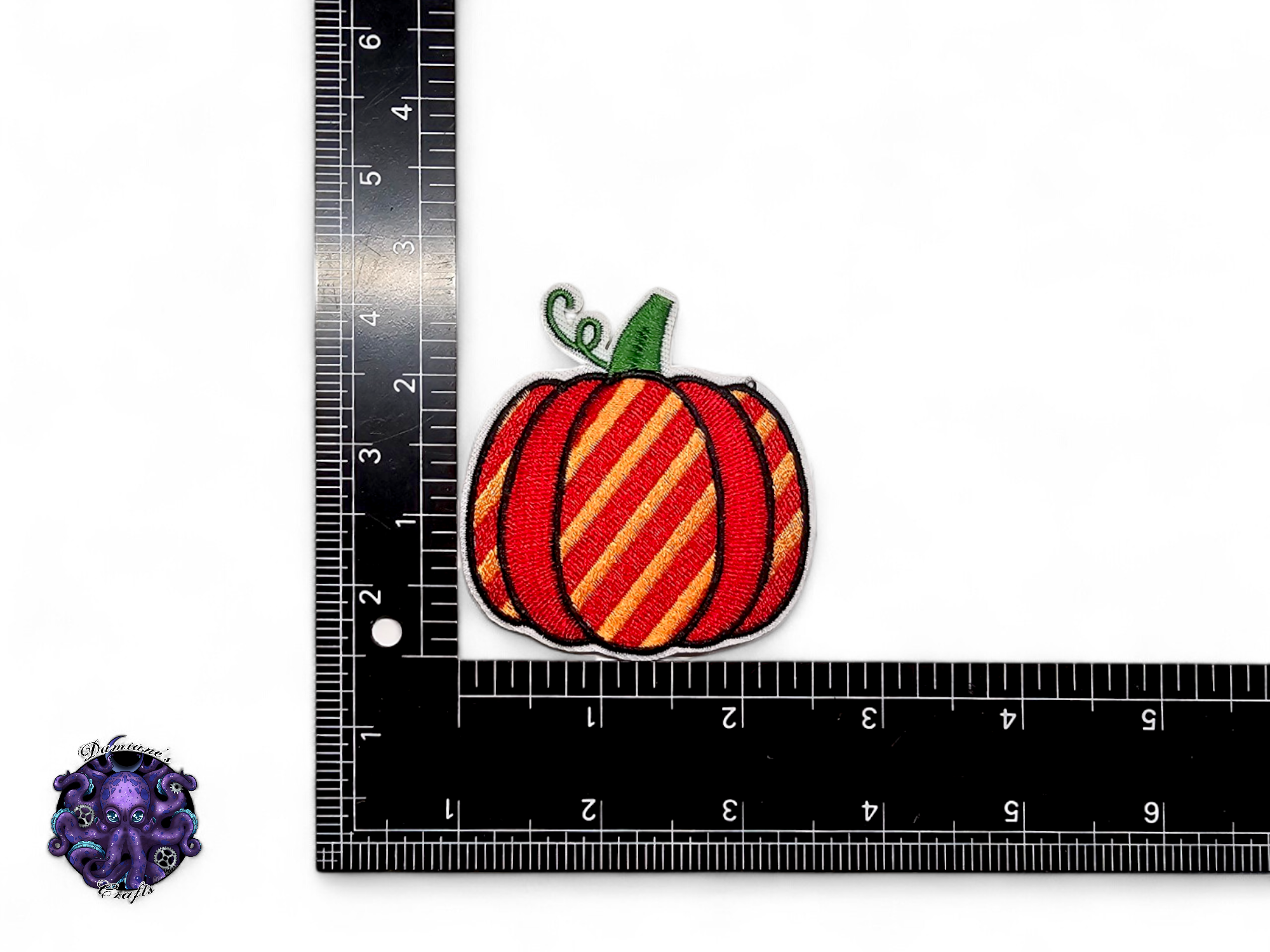 Embroided Patch, Iron on, Glue, Craft supply, Embroidery, Fabric, Gothic, Halloween, Pumpkin