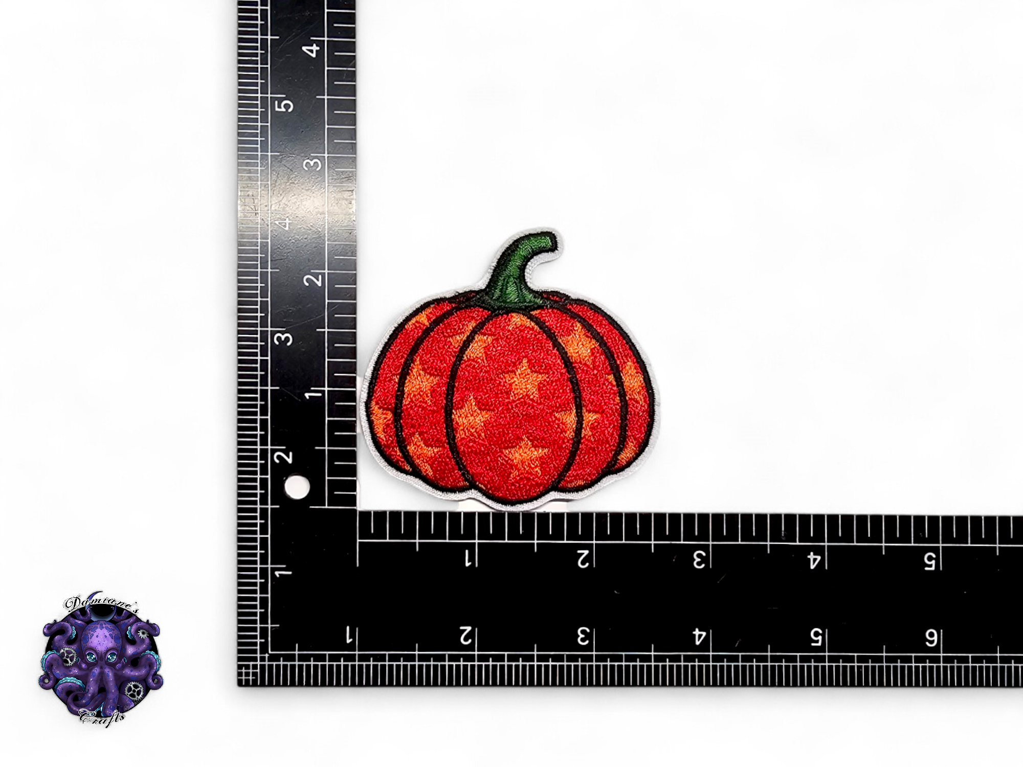 Embroided Patch, Iron on, Glue, Craft supply, Embroidery, Fabric, Gothic, Halloween, Pumpkin