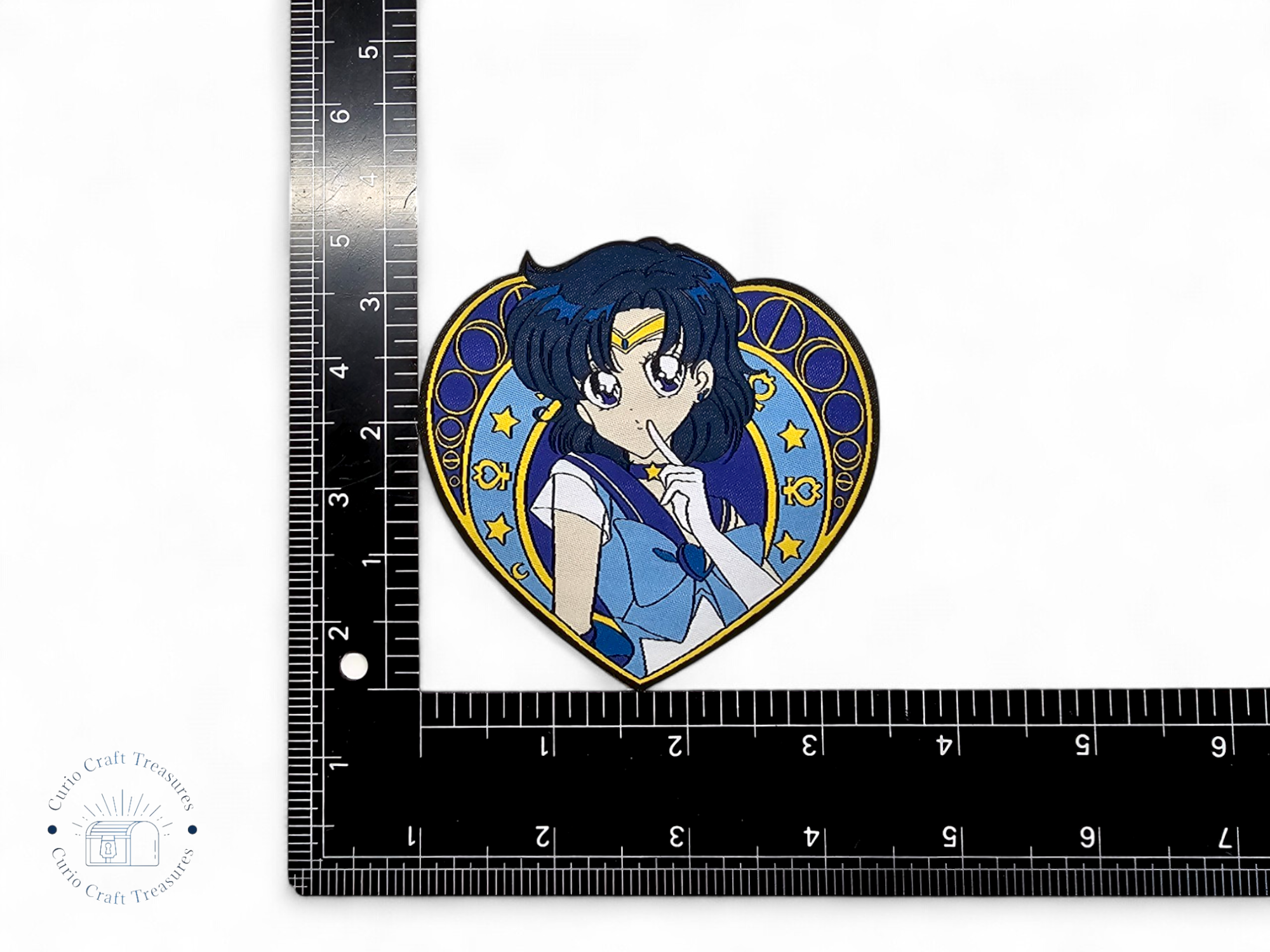 Embroided Patch, Iron on, Glue, Craft supply, Embroidery, Fabric, Cute, Kawai, Girl, Anime, Manga, Heart