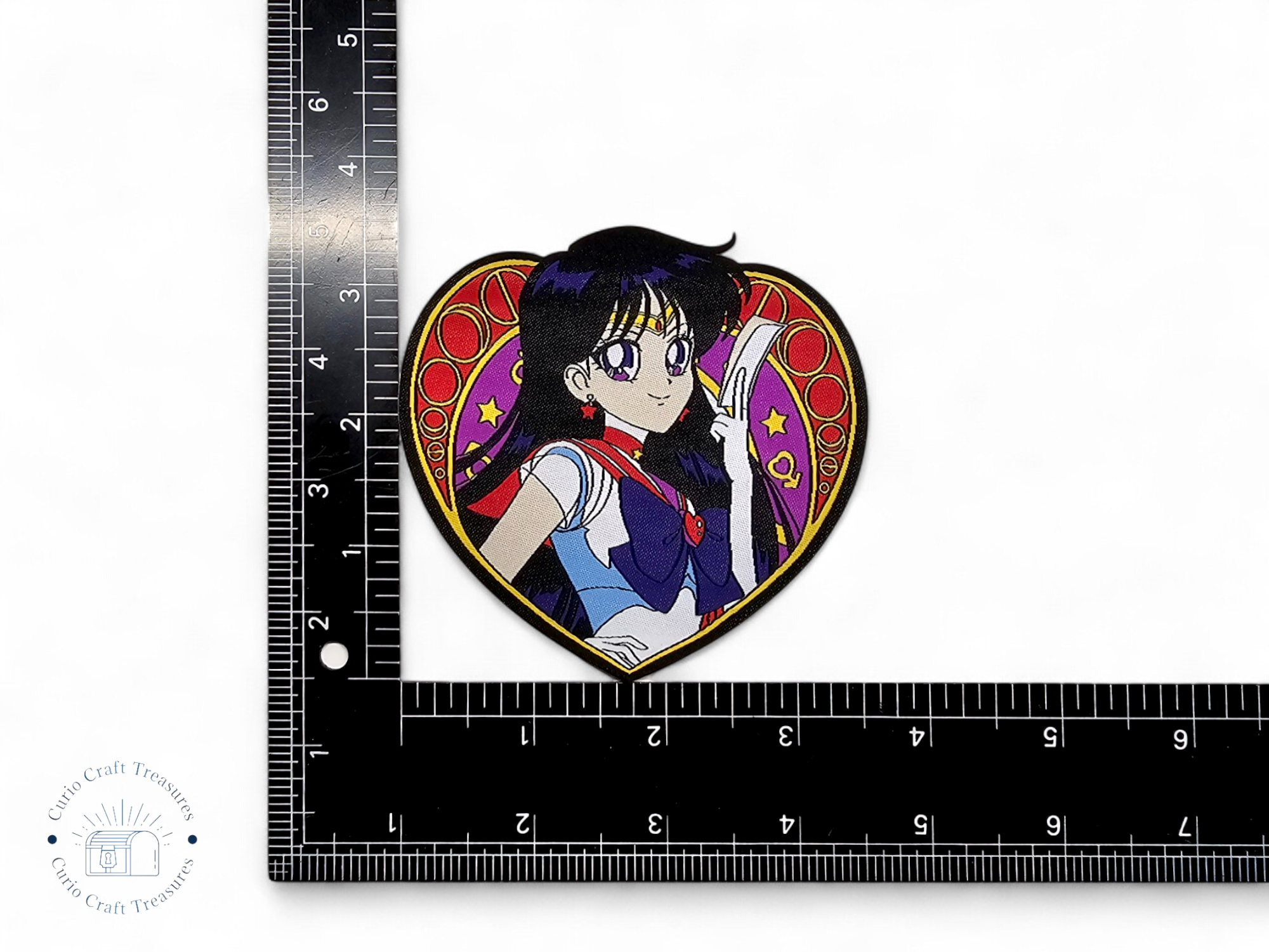 Embroided Patch, Iron on, Glue, Craft supply, Embroidery, Fabric, Cute, Kawai, Girl, Anime, Manga, Heart