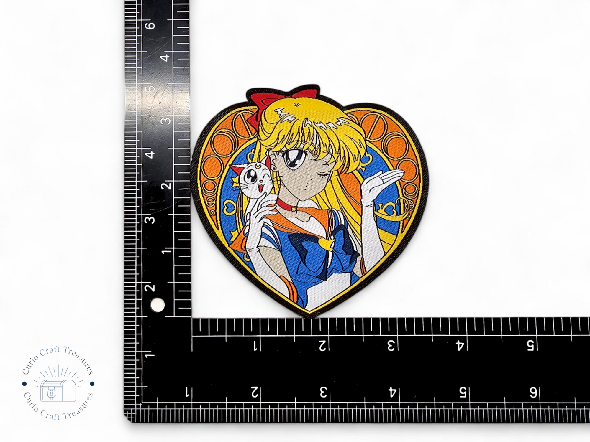 Embroided Patch, Iron on, Glue, Craft supply, Embroidery, Fabric, Cute, Kawai, Girl, Anime, Manga, Heart