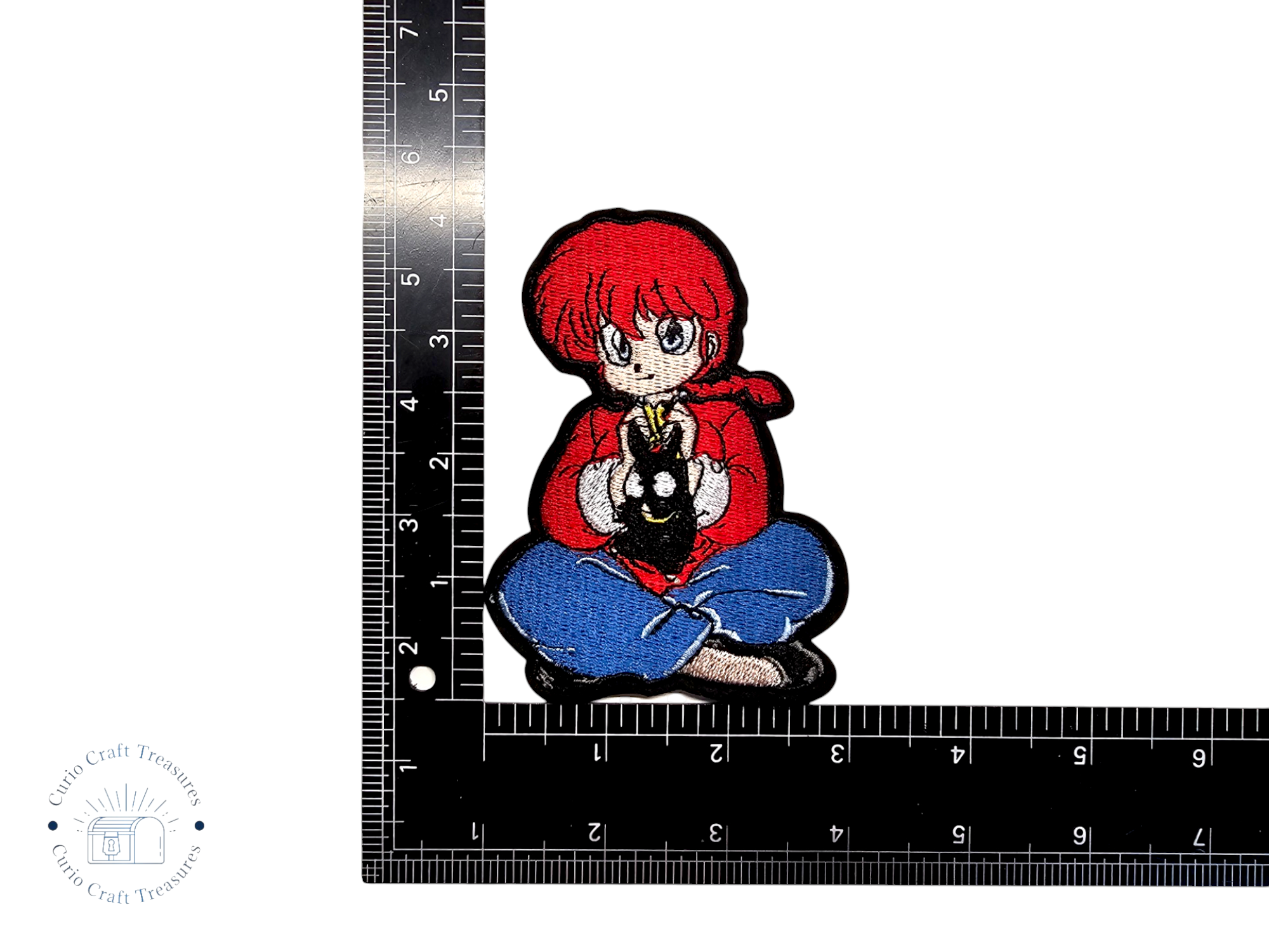 Embroided Patch, Iron on, Glue, Craft supply, Embroidery, Fabric, movie, tv show, anime, lion, chibi, pig, bicycle