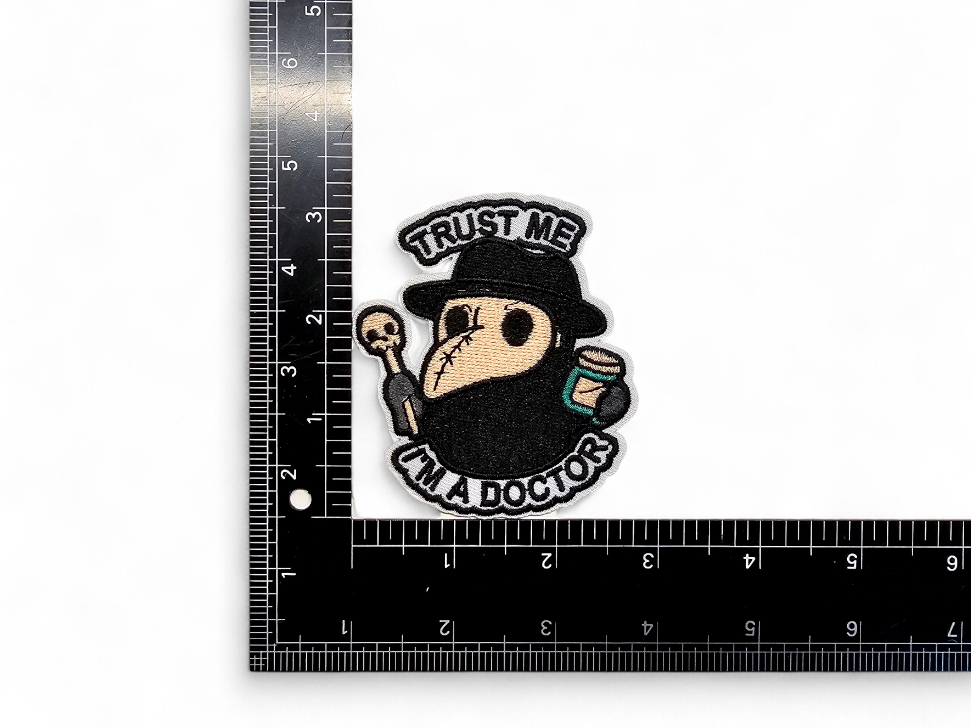Embroided Patch, Iron on, Glue, Craft supply, Embroidery, Fabric, Meme, funny, Quote, Plague doctor, fox, Pineapple, Dragon, Cat, Gayer, happiness potion, day you deserve, thick thighs, spooky vibes, allergic, stupid
