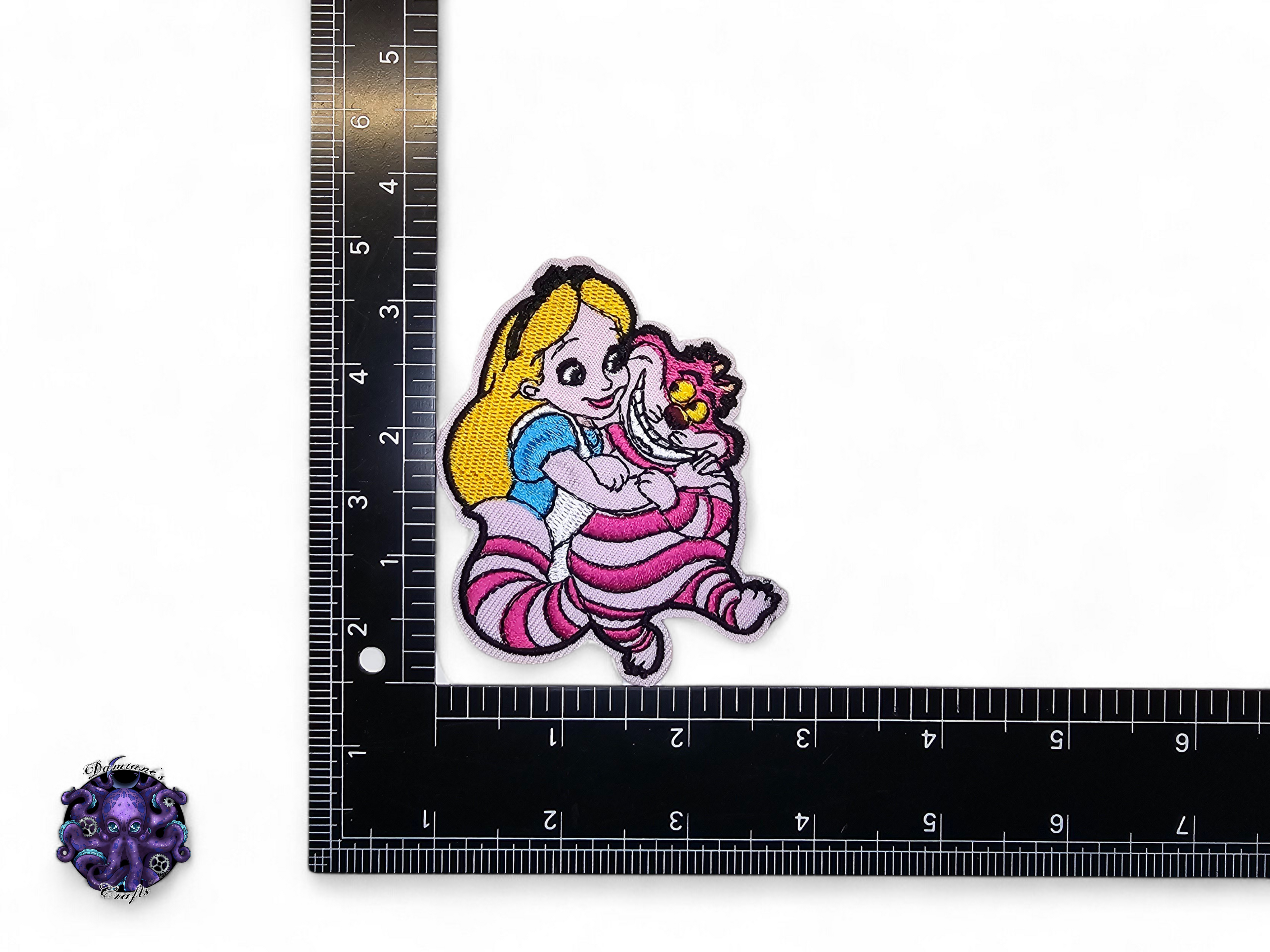 Embroided Patch, Iron on, Glue, Craft supply, Embroidery, Fabric, Movie, cartoon, animation, mad, cat, bunny, clock, hat, book