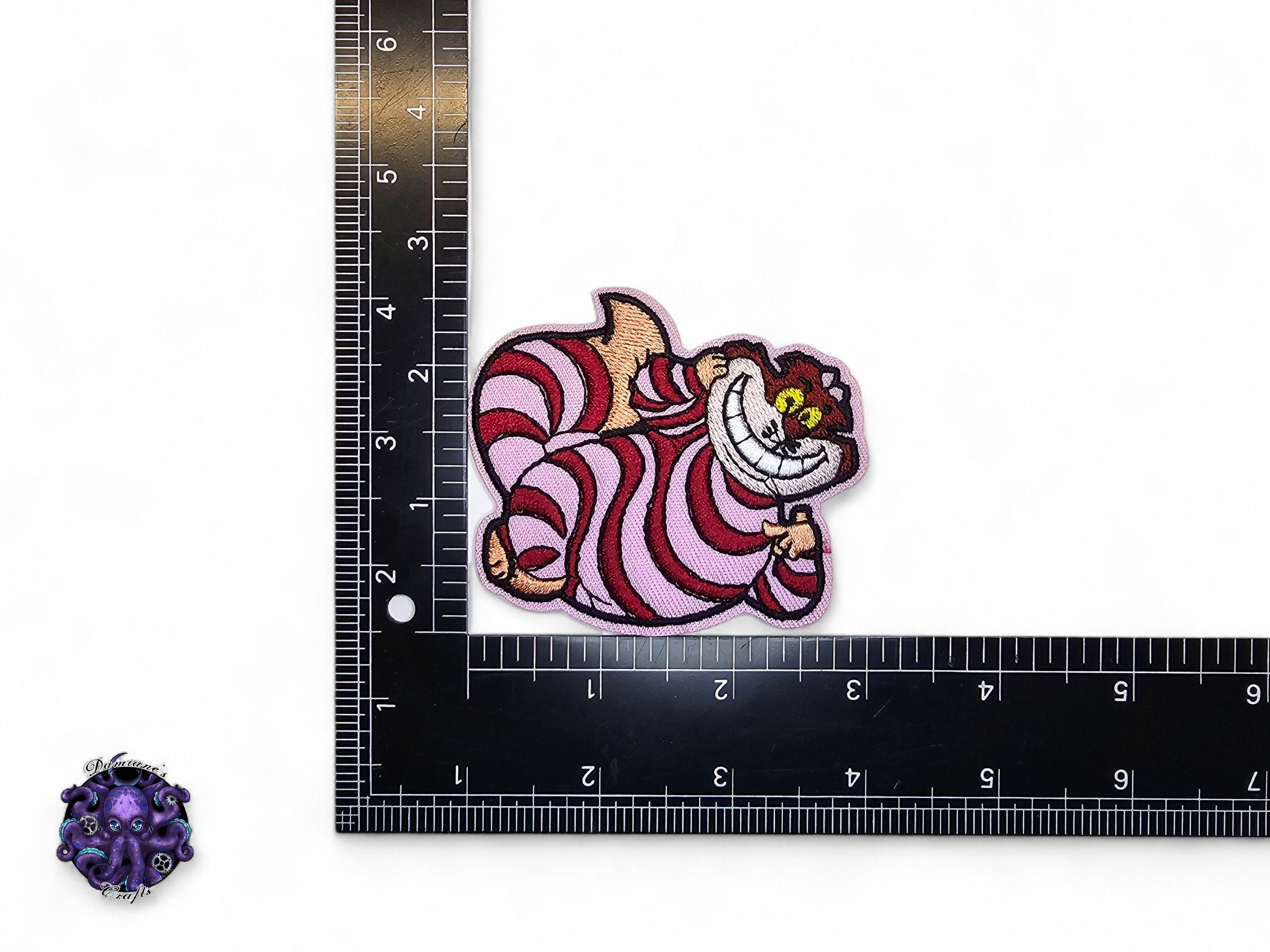 Embroided Patch, Iron on, Glue, Craft supply, Embroidery, Fabric, Movie, cartoon, animation, mad, cat, bunny, clock, hat, book
