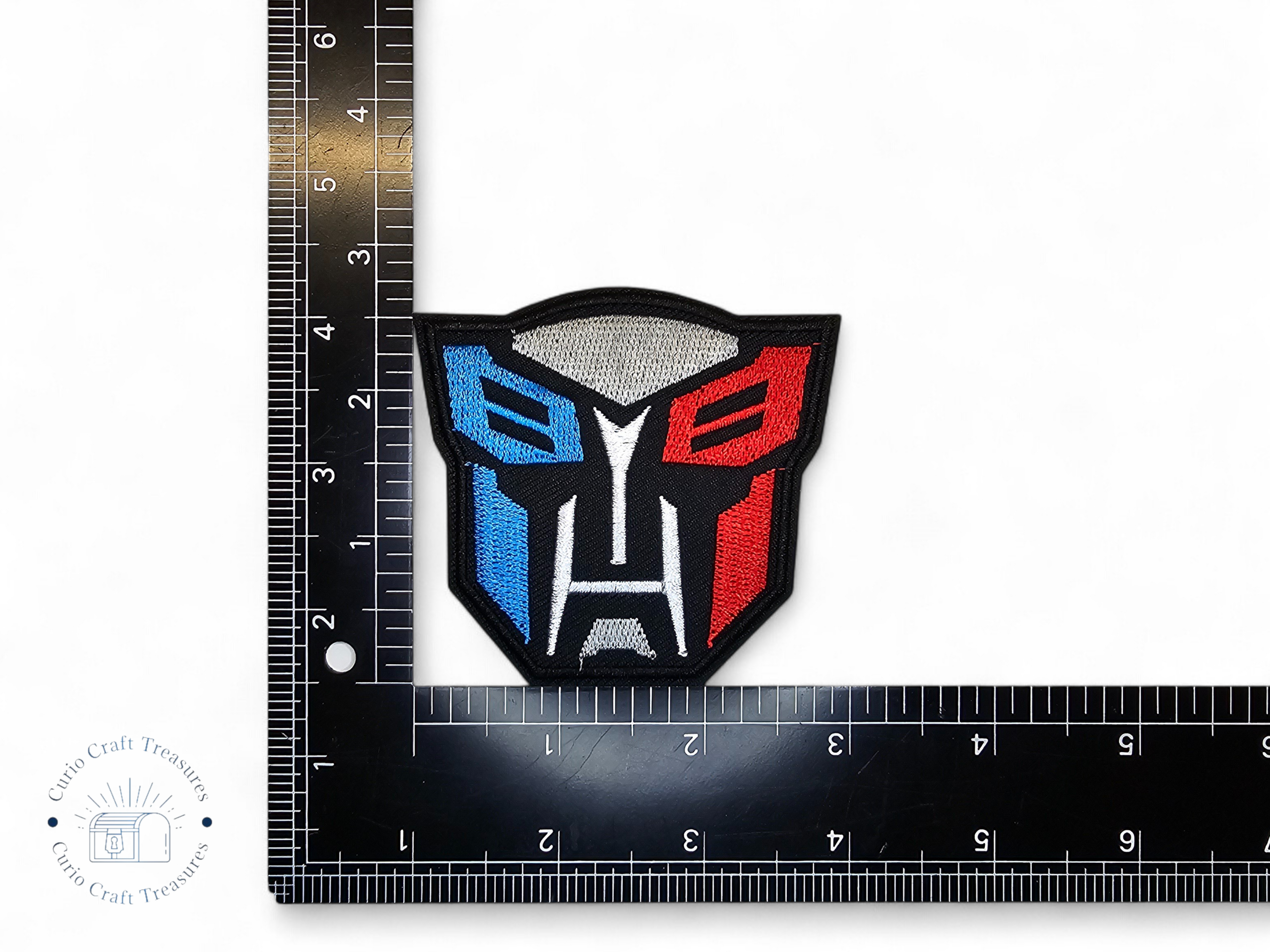 Embroided Patch, Iron on, Glue, Craft supply, Embroidery, Fabric, robot, alien, tv serie, old school