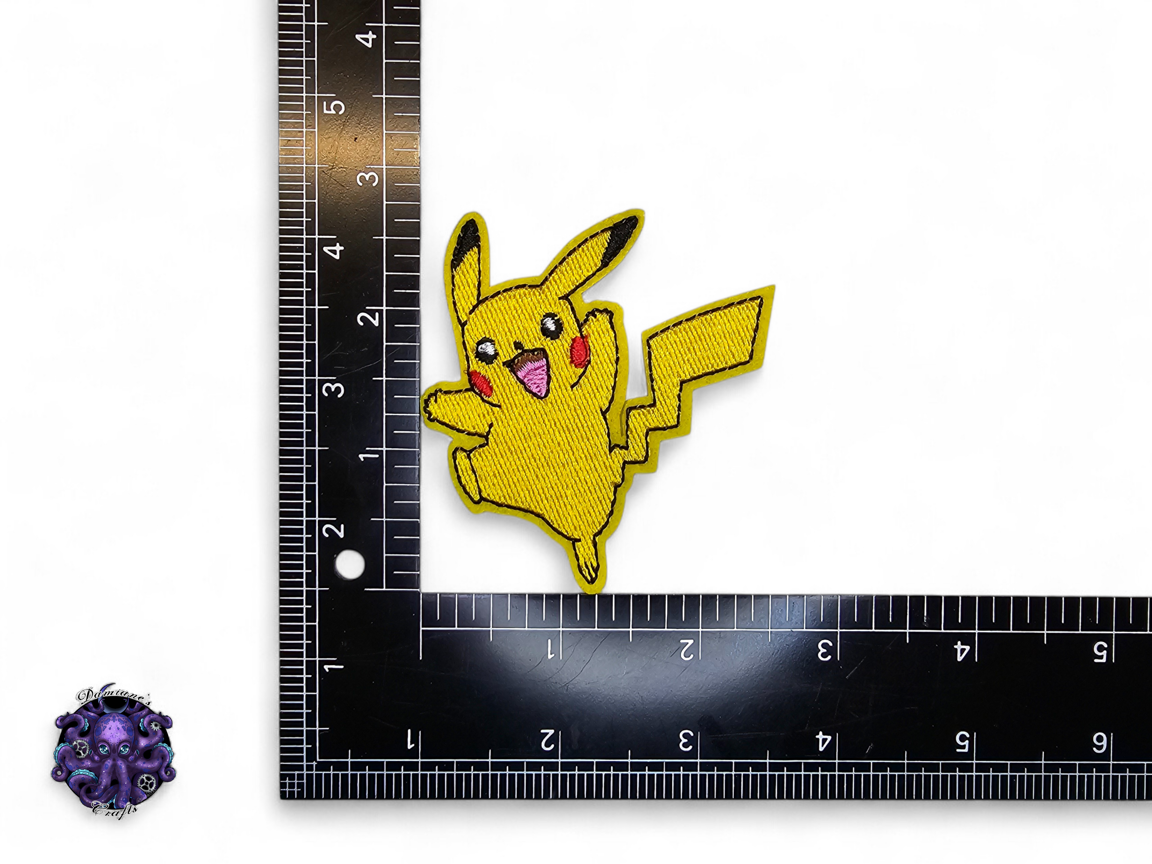 Embroided Patch, Iron on, Glue, Craft supply, Embroidery, Monster, video game, yellow, electric
