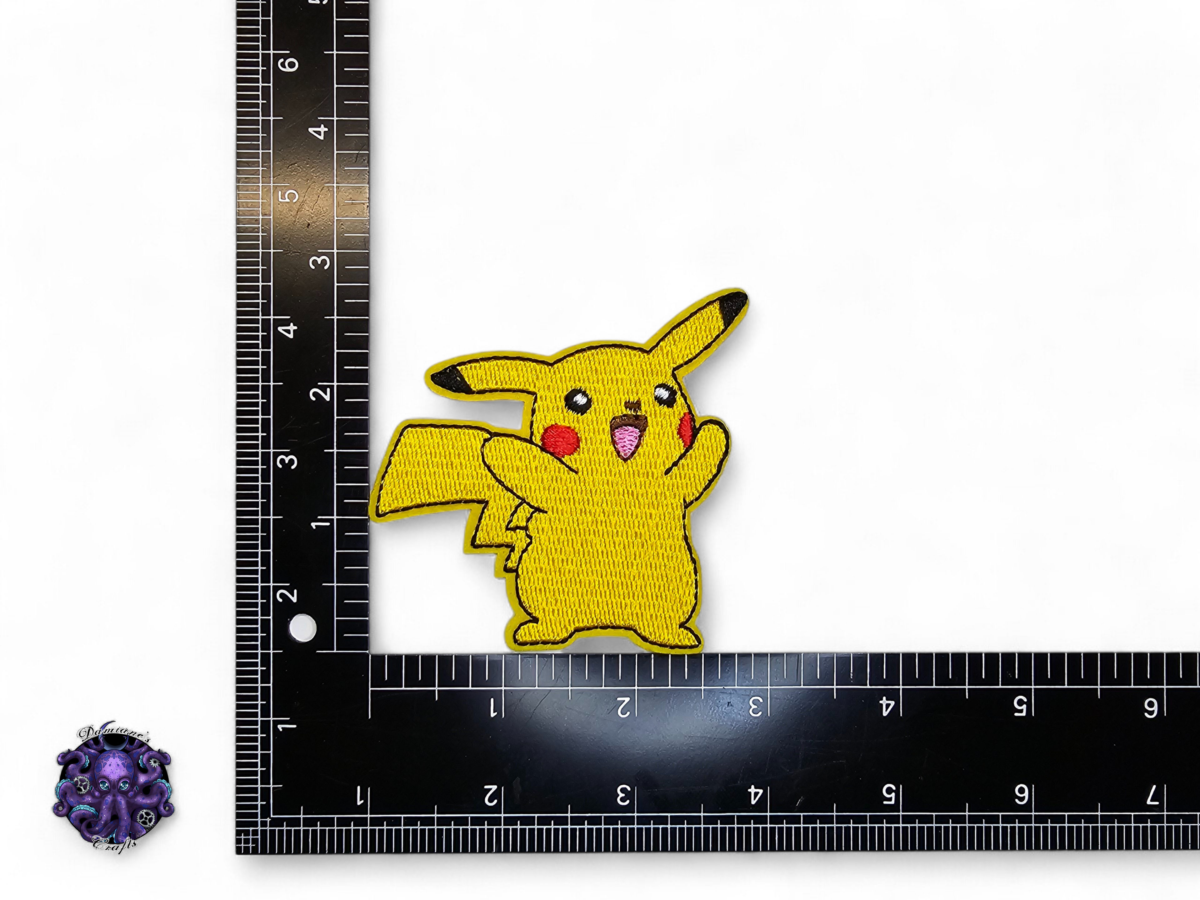 Embroided Patch, Iron on, Glue, Craft supply, Embroidery, Monster, video game, yellow, electric