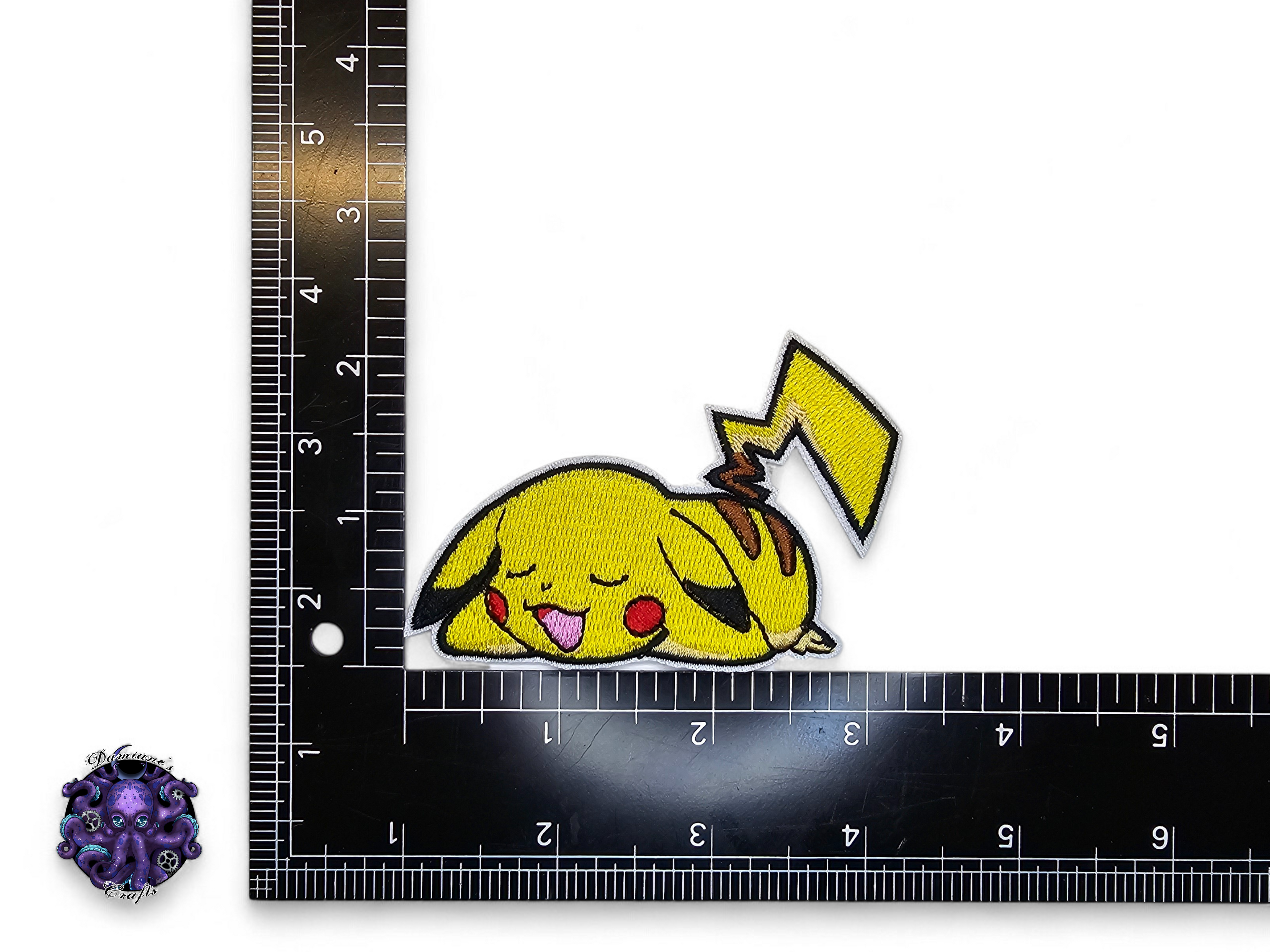Embroided Patch, Iron on, Glue, Craft supply, Embroidery, Monster, video game, yellow, electric