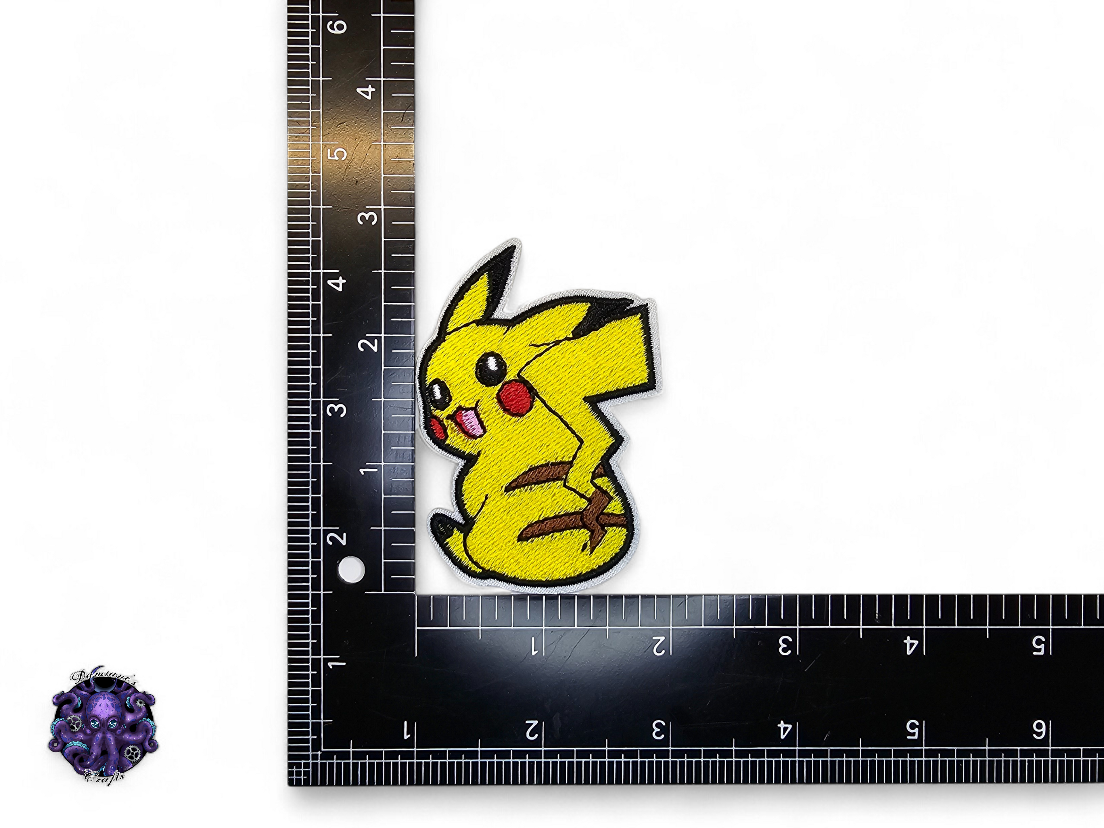 Embroided Patch, Iron on, Glue, Craft supply, Embroidery, Monster, video game, yellow, electric