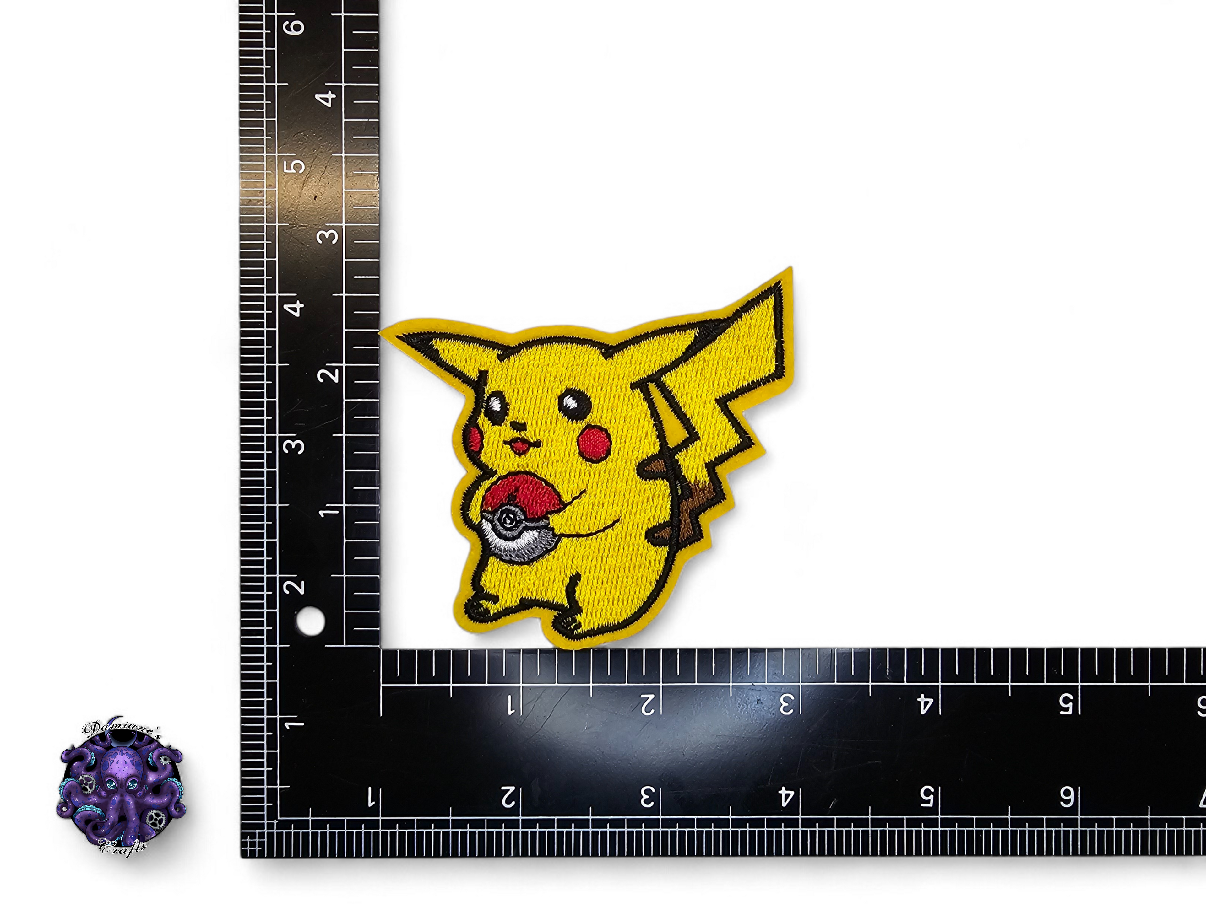 Embroided Patch, Iron on, Glue, Craft supply, Embroidery, Monster, video game, yellow, electric