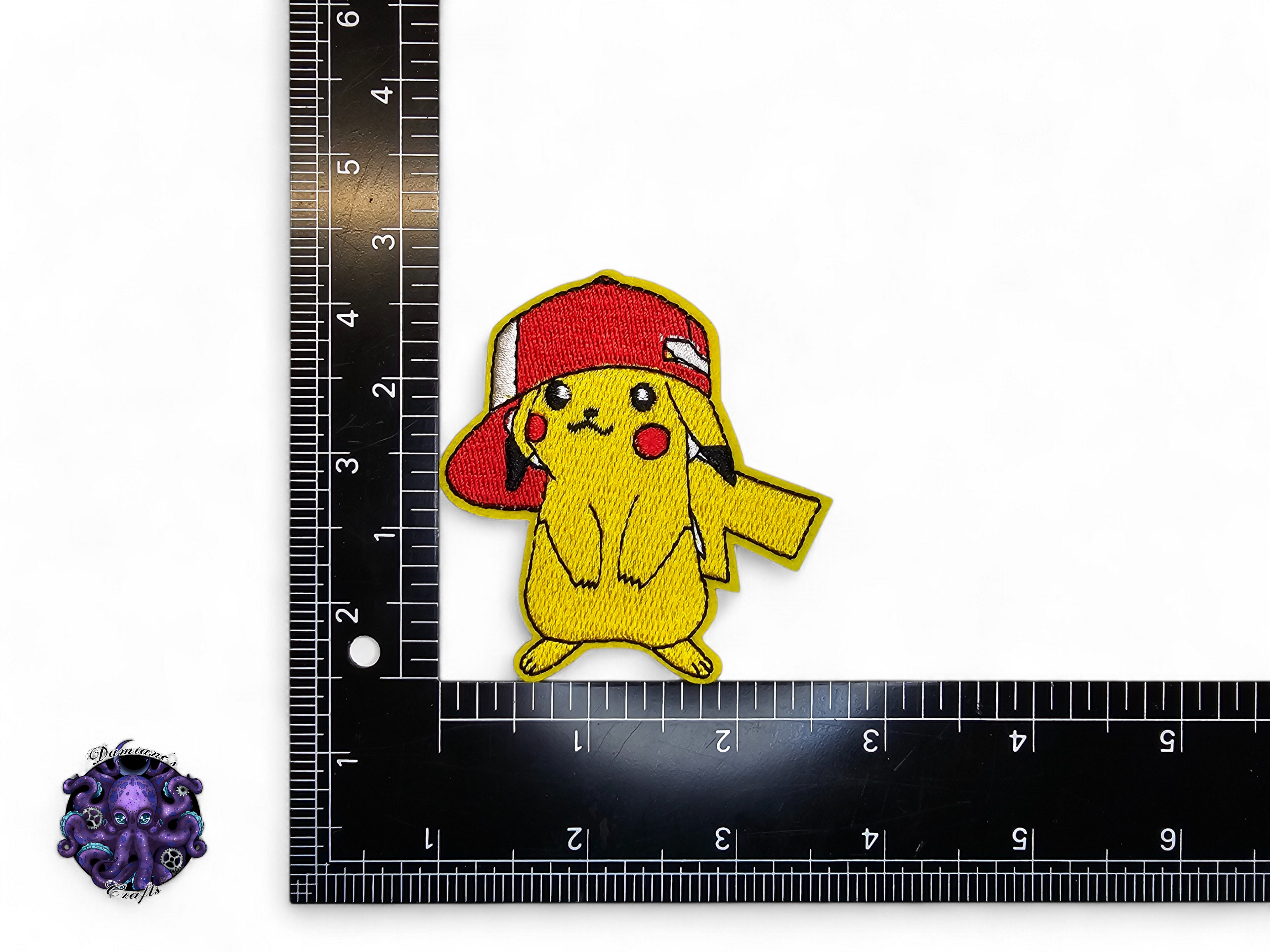 Embroided Patch, Iron on, Glue, Craft supply, Embroidery, Monster, video game, yellow, electric