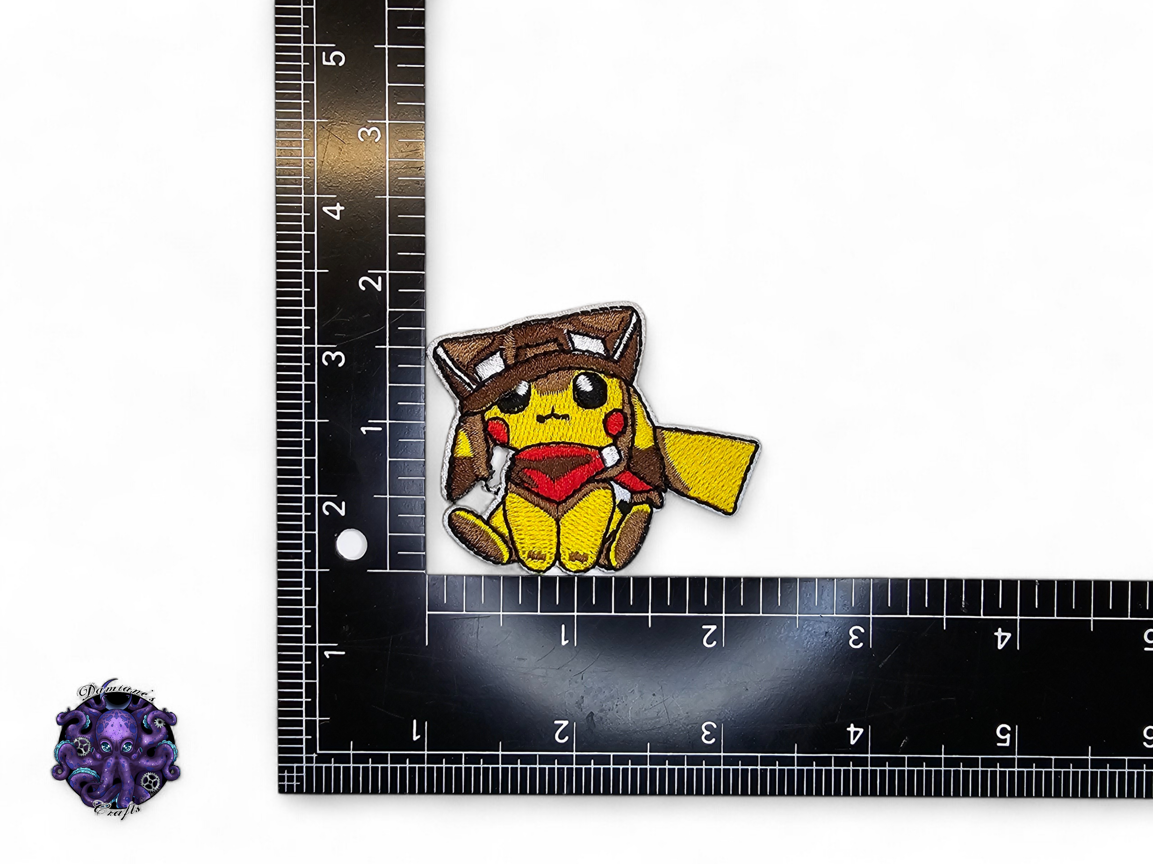 Embroided Patch, Iron on, Glue, Craft supply, Embroidery, Monster, video game, yellow, electric