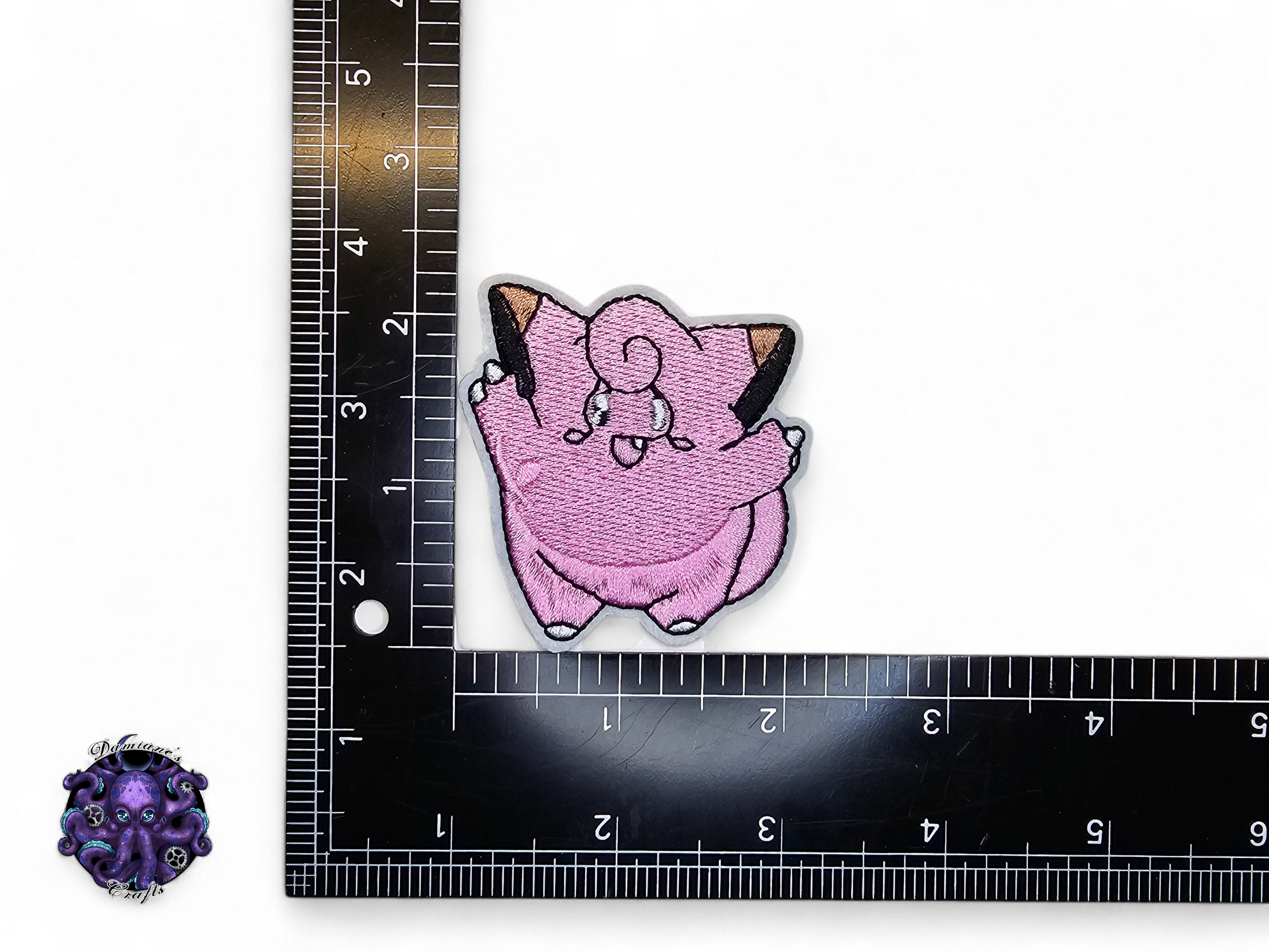 Embroided Patch, Iron on, Glue, Craft supply, Embroidery, Monster, video game, pink, fairy