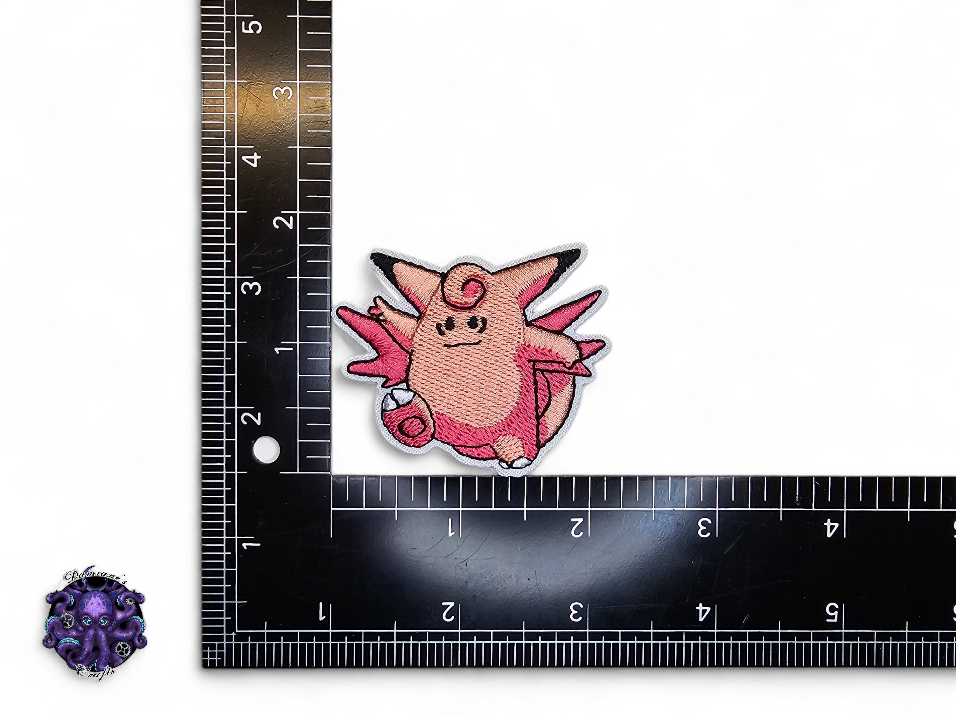 Embroided Patch, Iron on, Glue, Craft supply, Embroidery, Monster, video game, pink, fairy