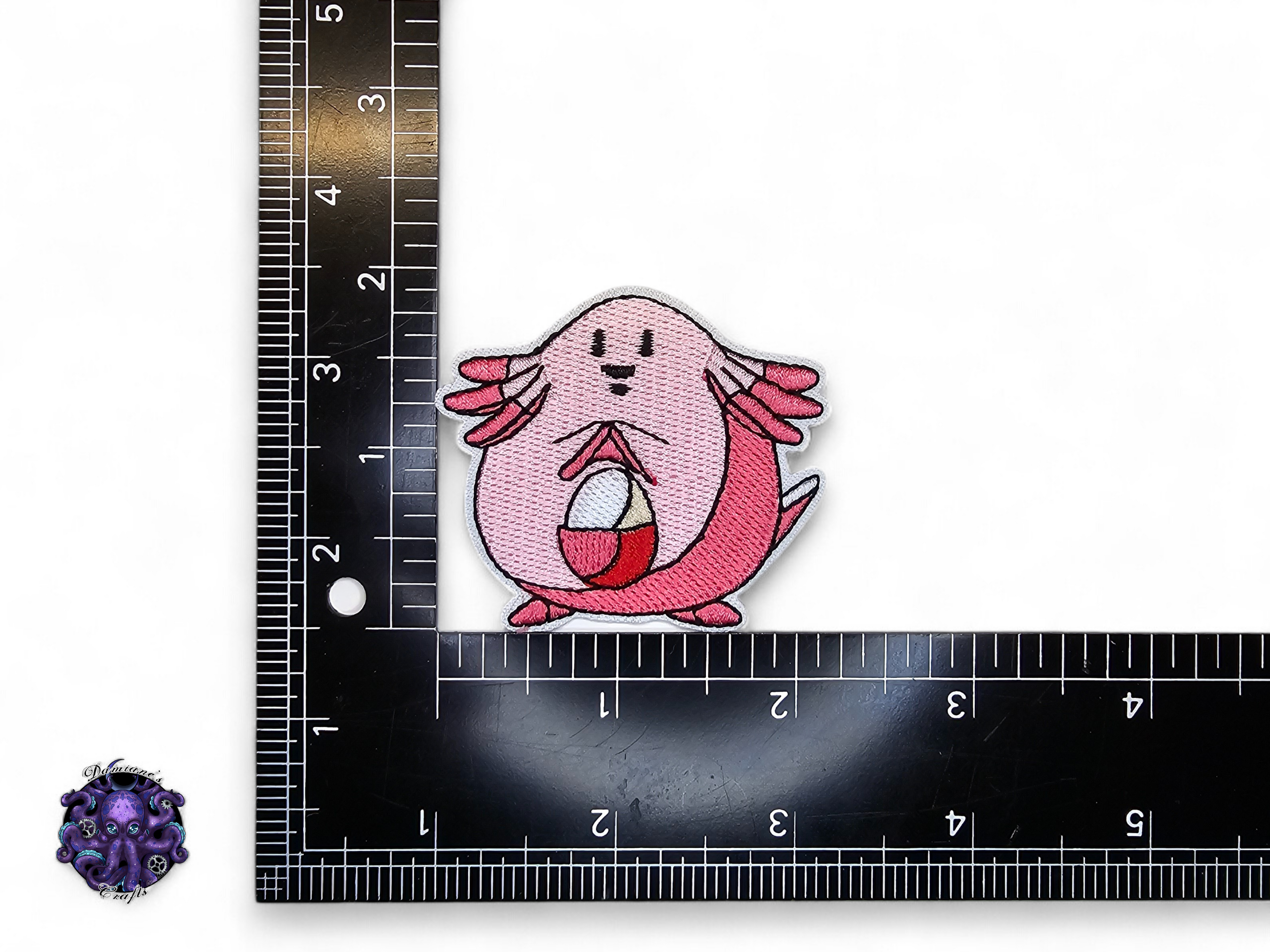 Embroided Patch, Iron on, Glue, Craft supply, Embroidery, Monster, video game, pink, fairy