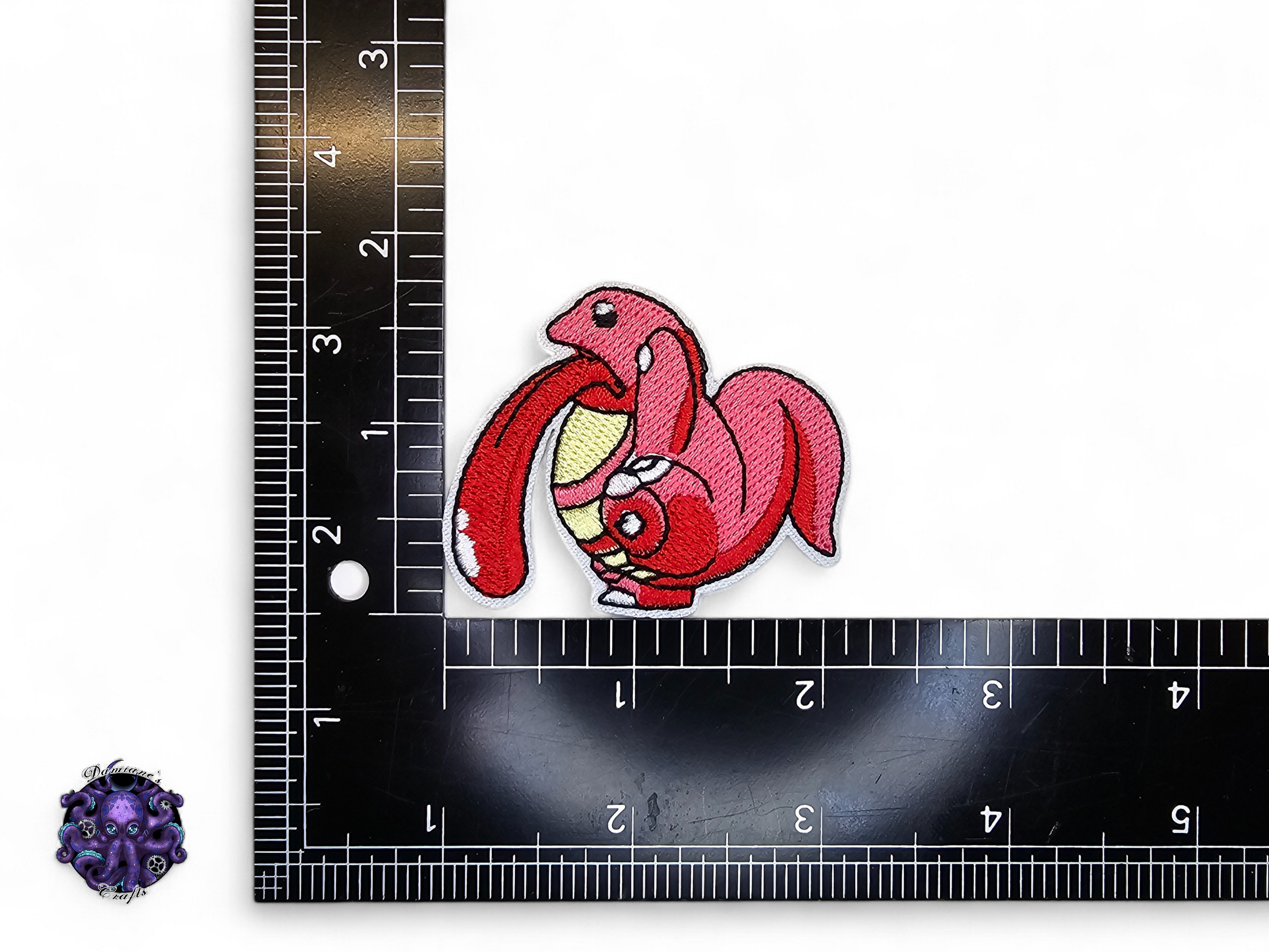 Embroided Patch, Iron on, Glue, Craft supply, Embroidery, Monster, video game, pink, fairy