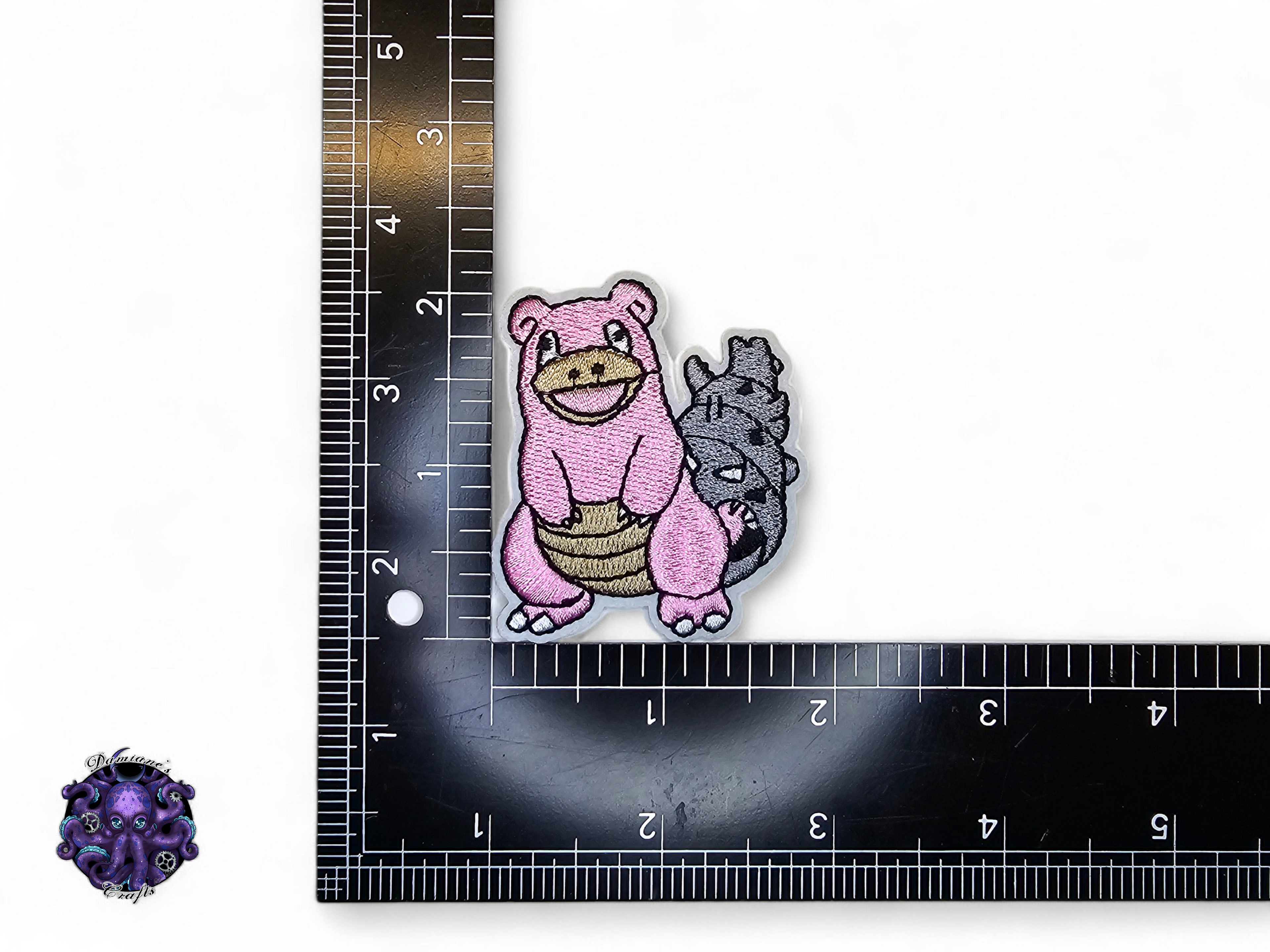 Embroided Patch, Iron on, Glue, Craft supply, Embroidery, Monster, video game, pink, fairy