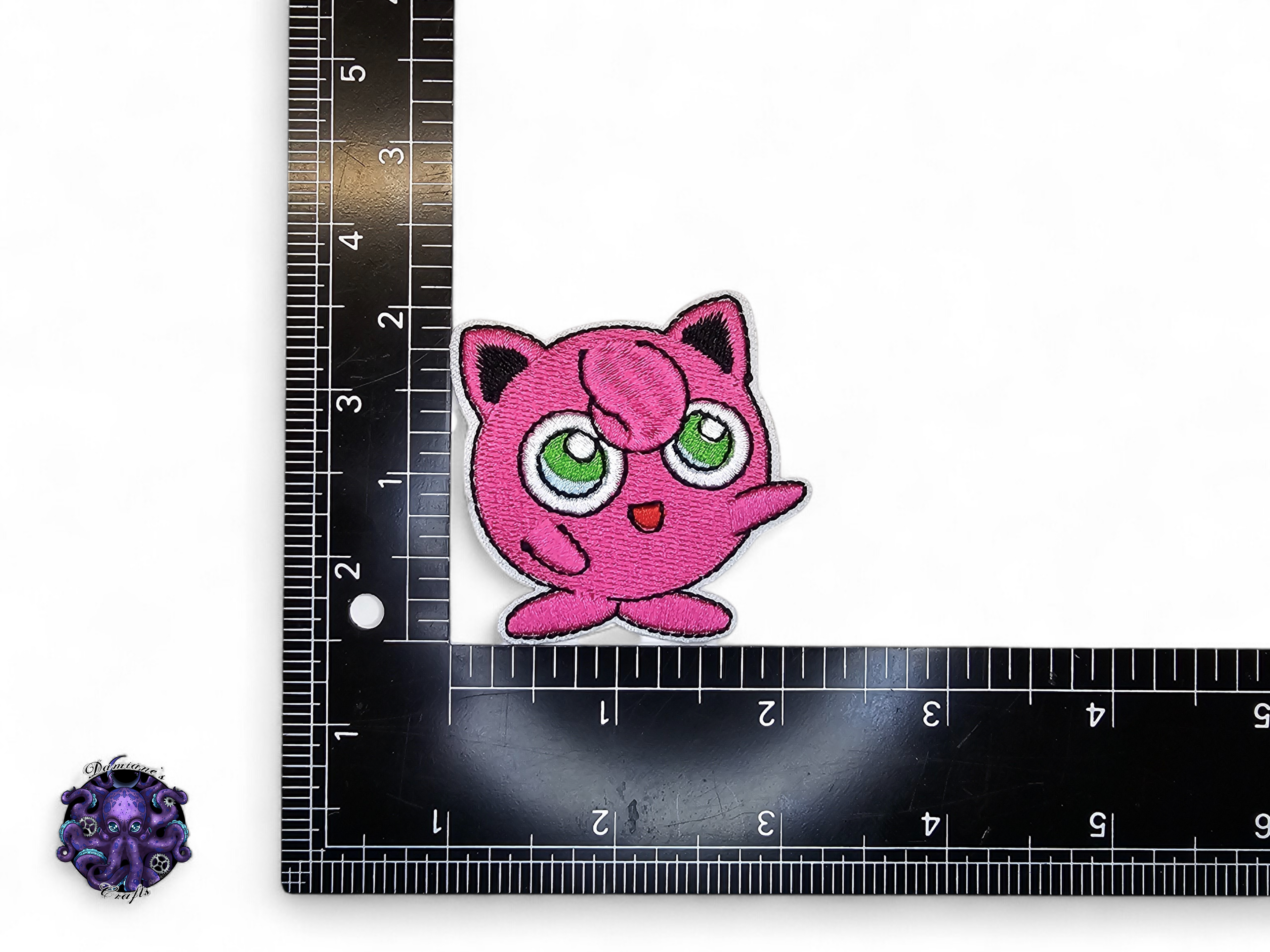 Embroided Patch, Iron on, Glue, Craft supply, Embroidery, Monster, video game, pink, fairy
