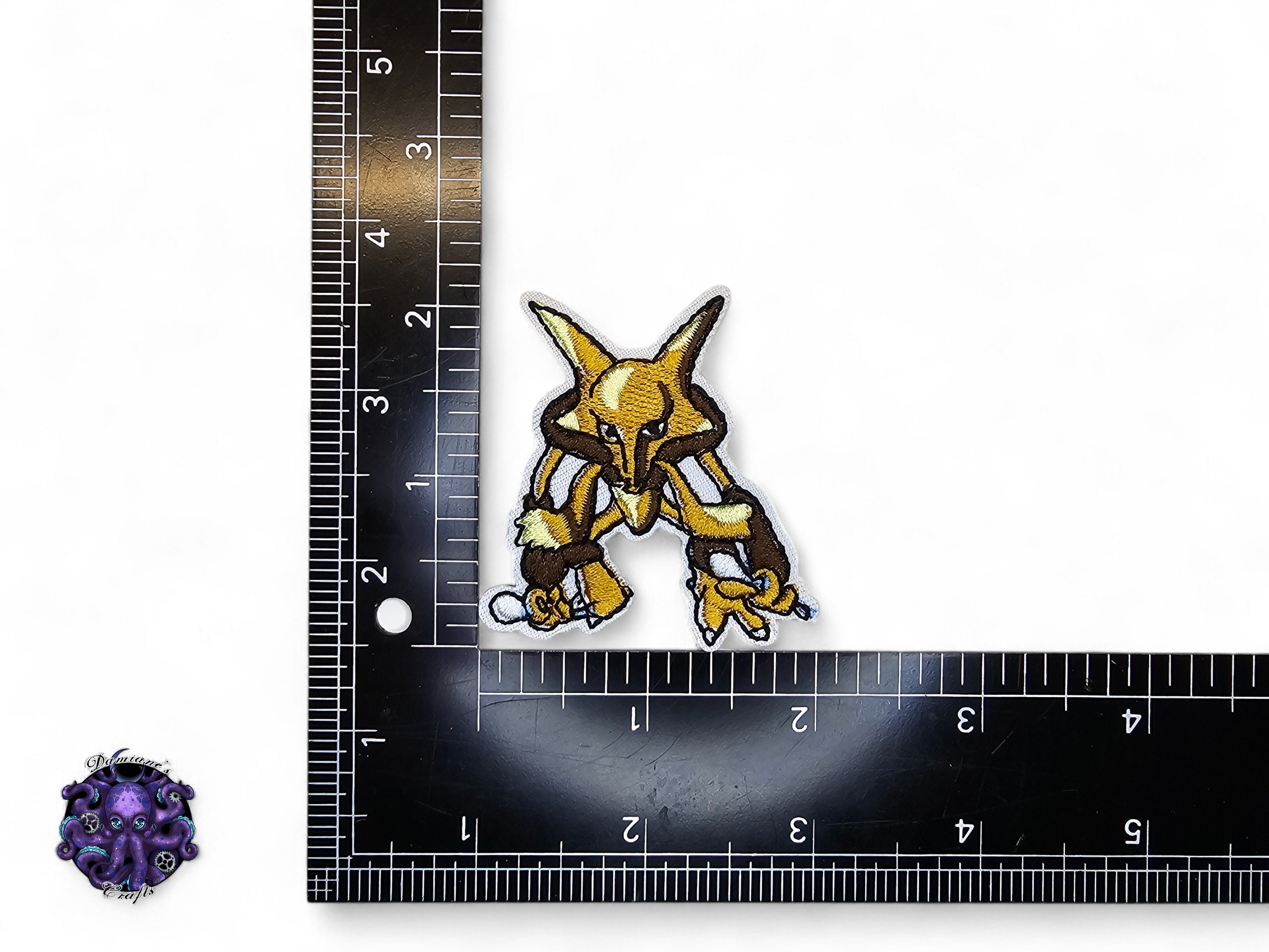 Embroided Patch, Iron on, Glue, Craft supply, Embroidery, Monster, video game, white, yellow, pink, cat, duck, psychic