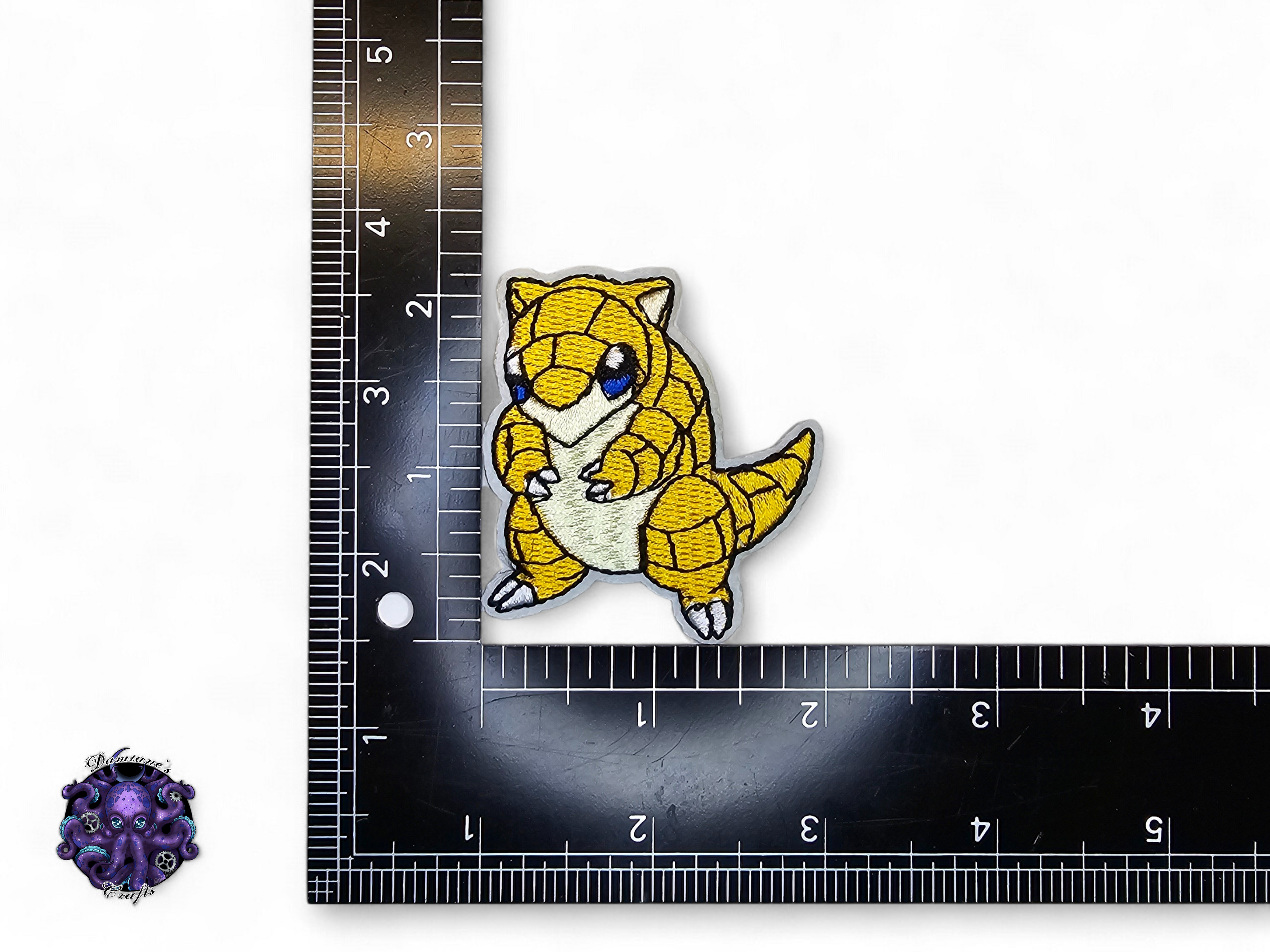 Embroided Patch, Iron on, Glue, Craft supply, Embroidery, Monster, video game, white, yellow, pink, cat, duck, psychic