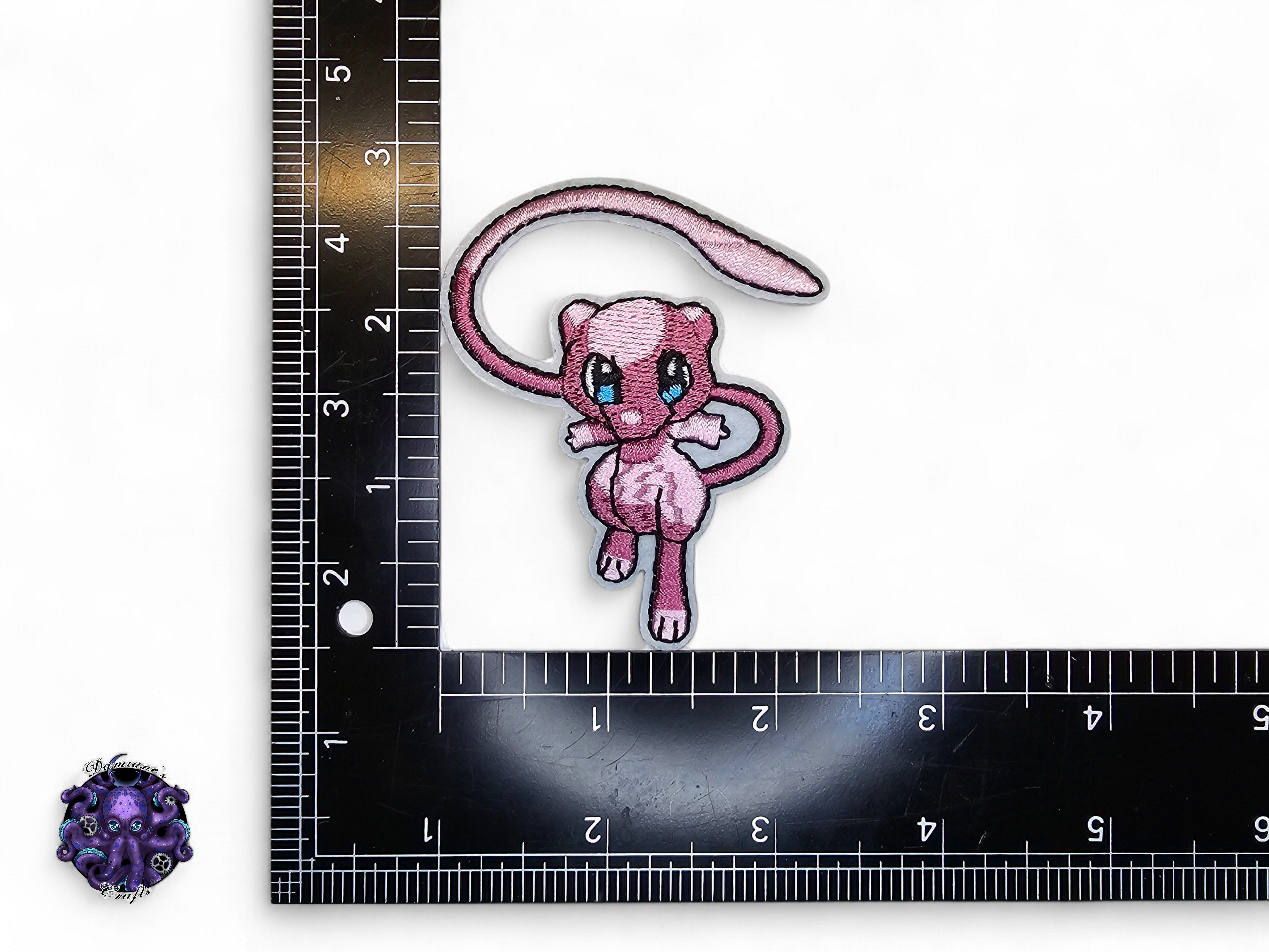 Embroided Patch, Iron on, Glue, Craft supply, Embroidery, Monster, video game, white, yellow, pink, cat, duck, psychic