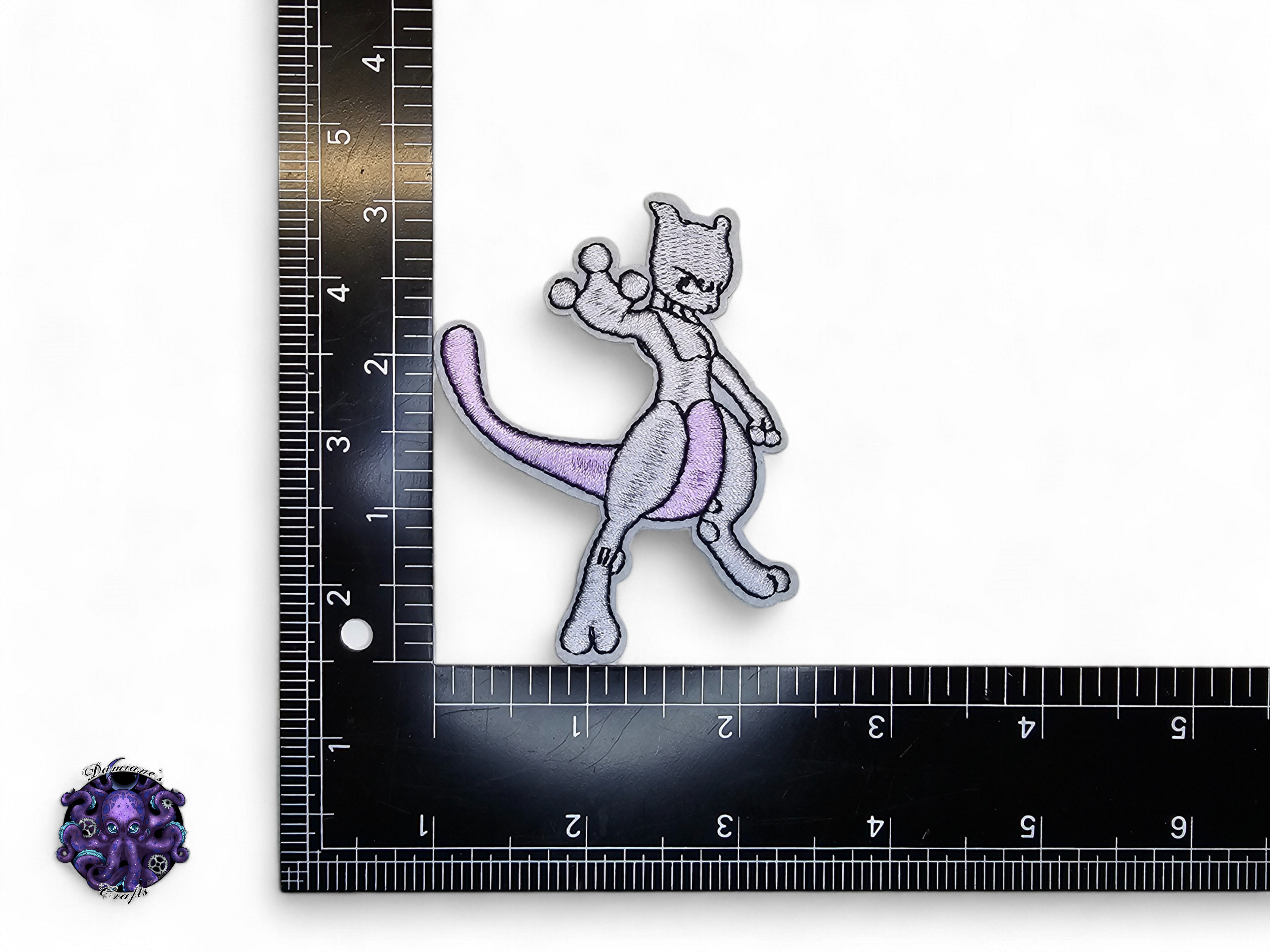 Embroided Patch, Iron on, Glue, Craft supply, Embroidery, Monster, video game, white, yellow, pink, cat, duck, psychic