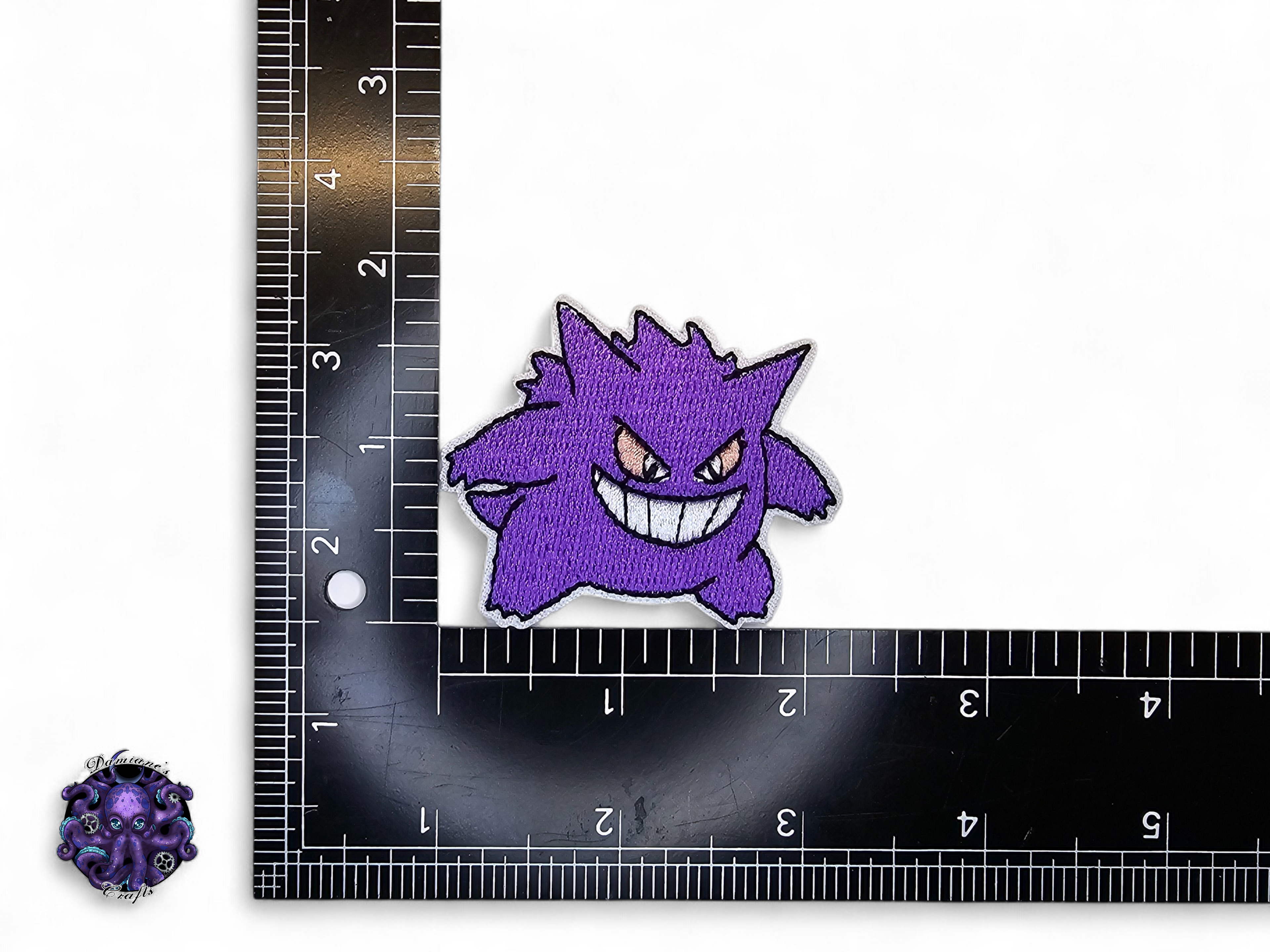 Embroided Patch, Iron on, Glue, Craft supply, Embroidery, Monster, video game, creature, purple, snake, ghost, oyster