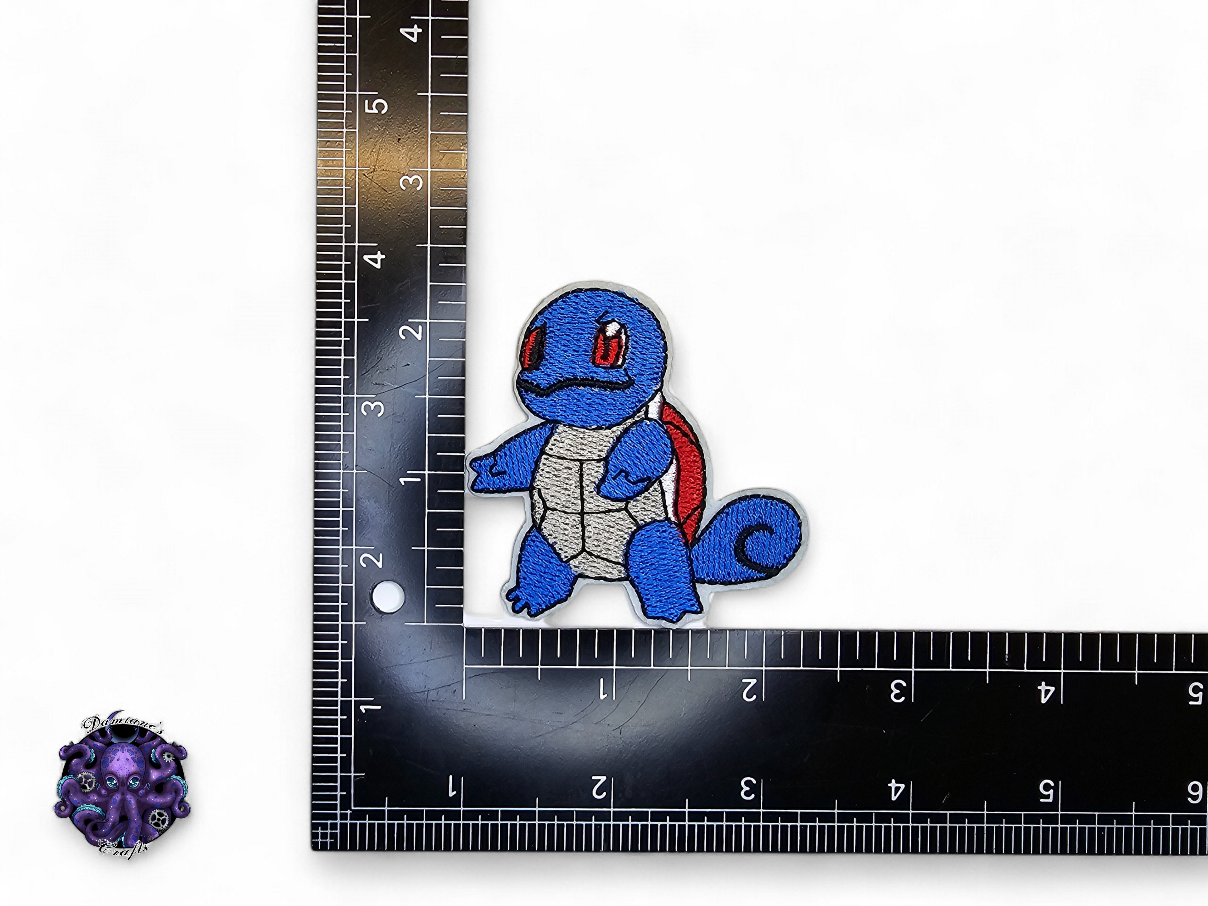 Embroided Patch, Iron on, Glue, Craft supply, Embroidery, Monster, video game, creature, Blue, Water, Dragon, fish, Turtle