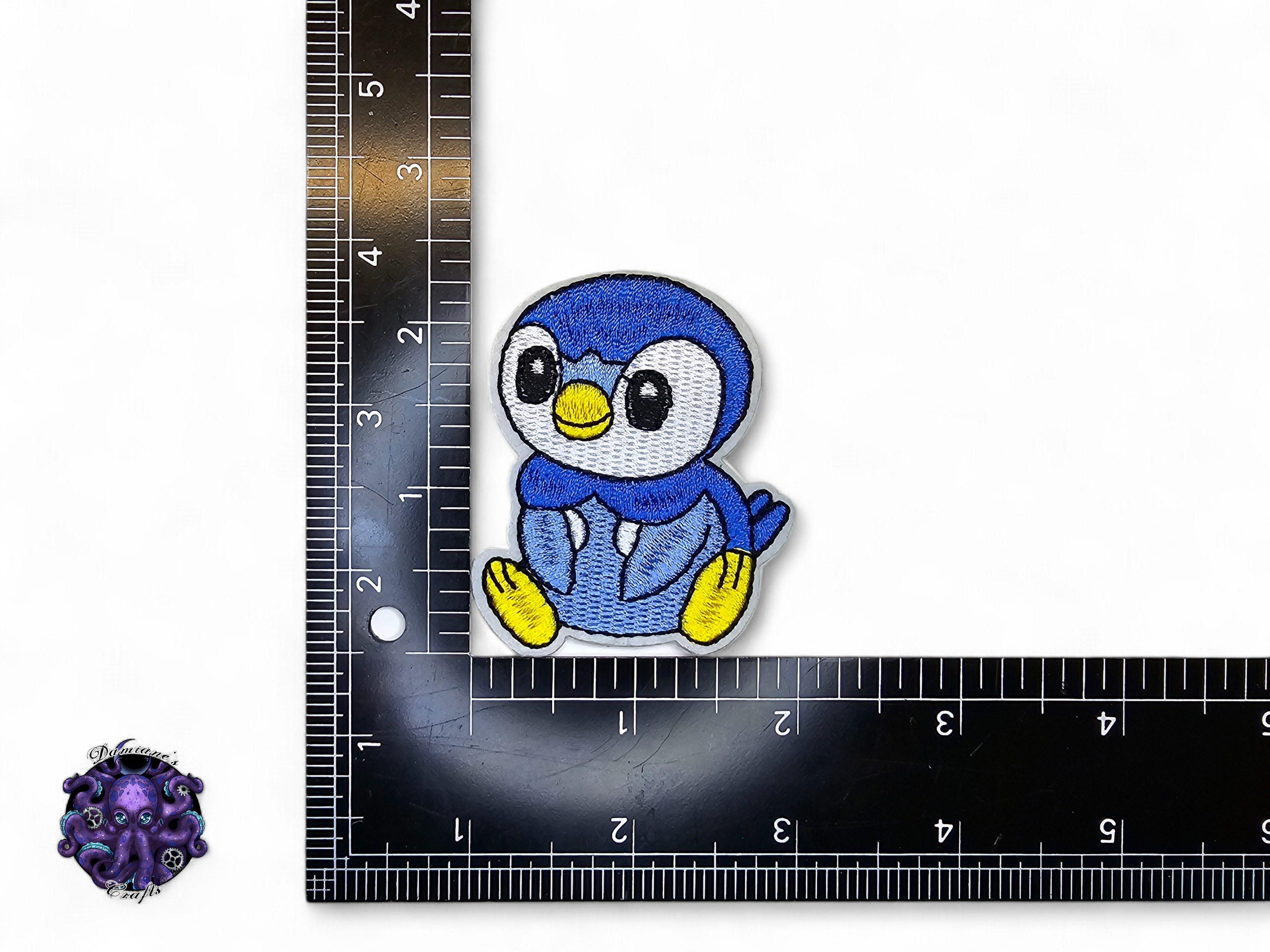 Embroided Patch, Iron on, Glue, Craft supply, Embroidery, Monster, video game, creature, Blue, Water, Dragon, fish, Turtle