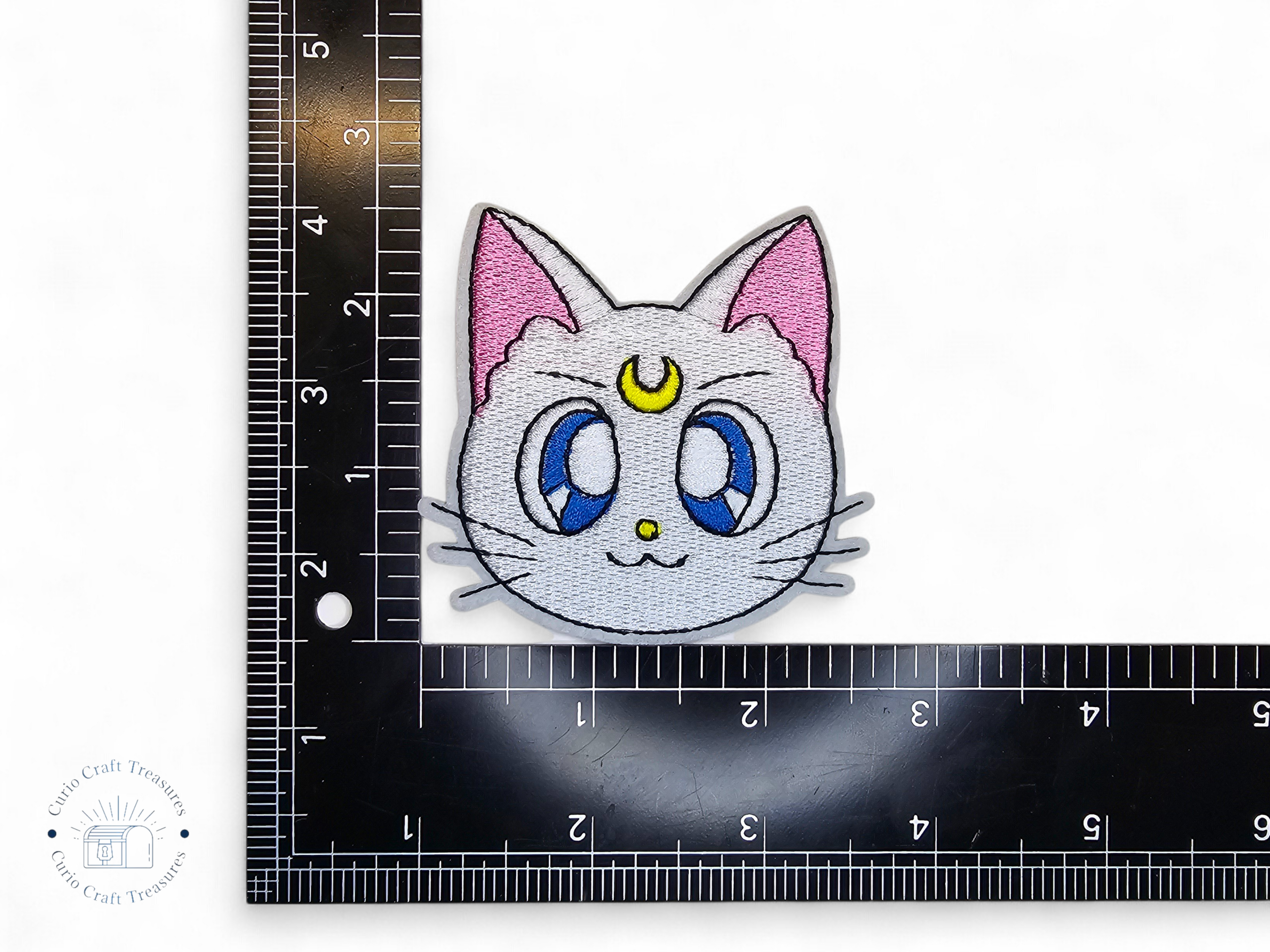 Embroided Patch, Iron on, Glue, Craft supply, Embroidery, Fabric, Cute, Kawai, Girl, Anime, Manga, bow, star, heart, cat