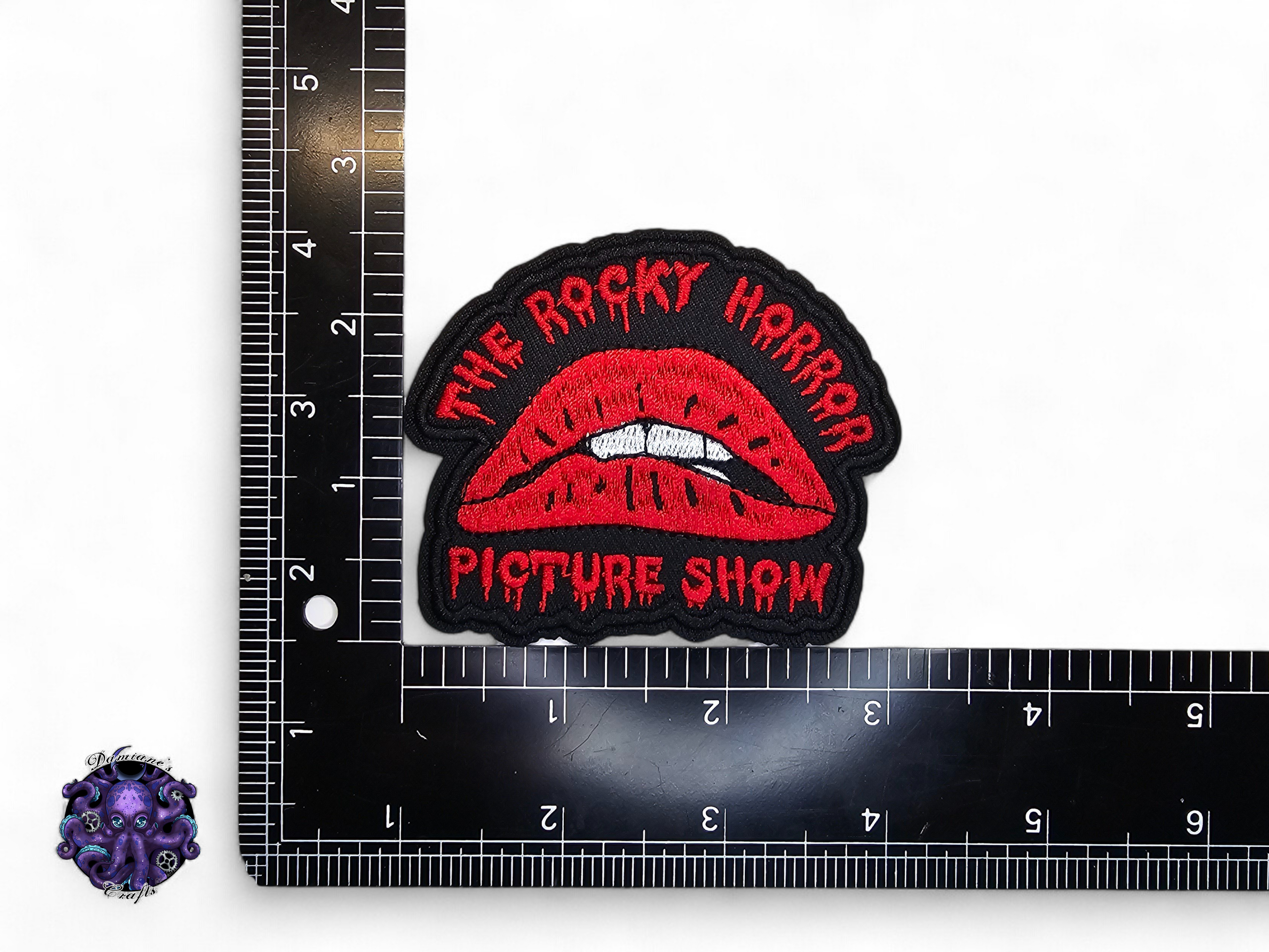 Embroided Patch, Iron on, Glue, Craft supply, Embroidery, Fabric, Movie, Old movies, classic, horror, 80s, knife, dream it, rocky