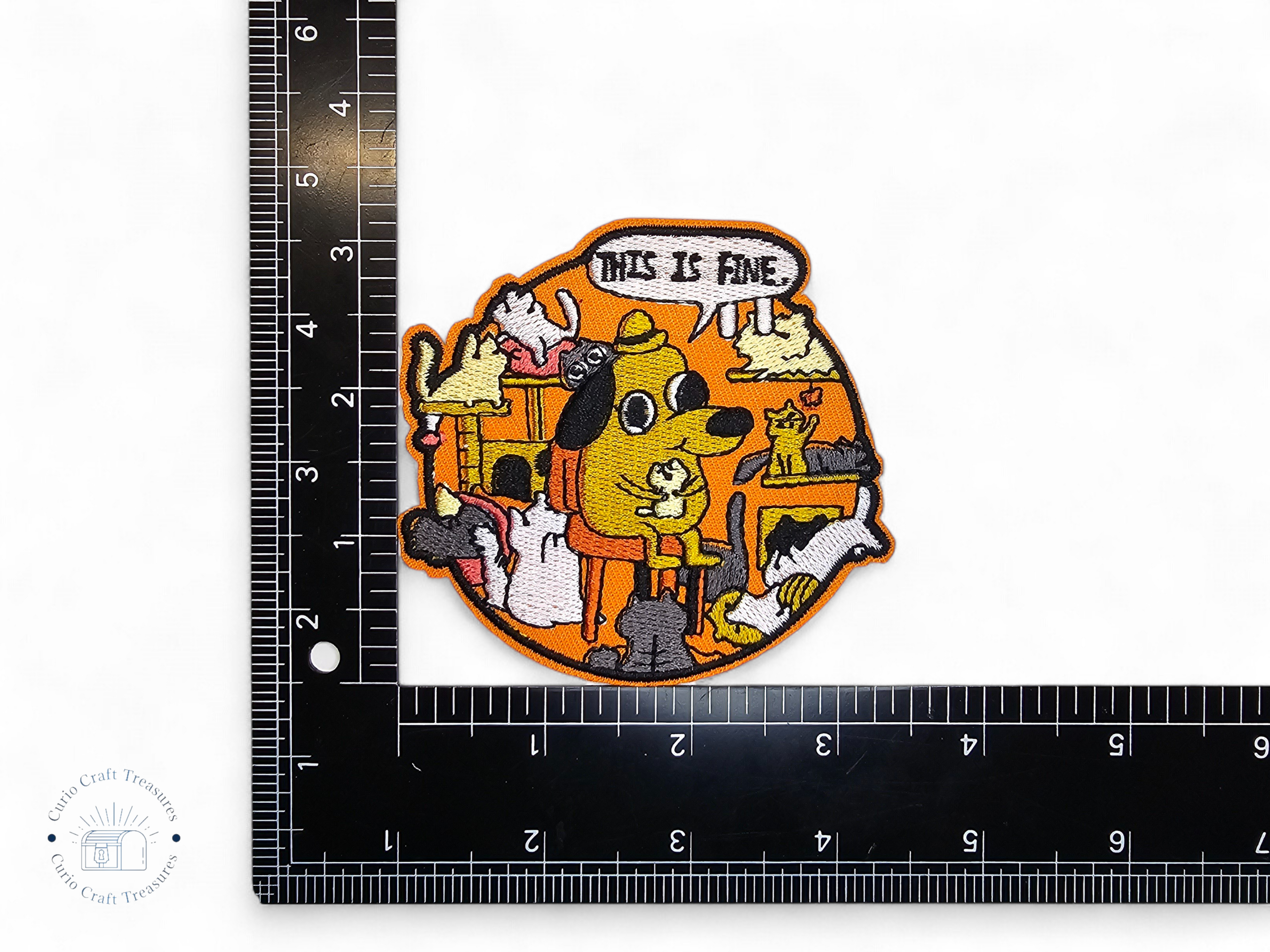 Embroided Patch, Iron on, Glue, Craft supply, Embroidery, Fabric, Meme, funny, Quote, Daily shitstorm, disapointement, flabber gasted, dramatic, unicorn, this is fine, audacity, IDGAF, youtube