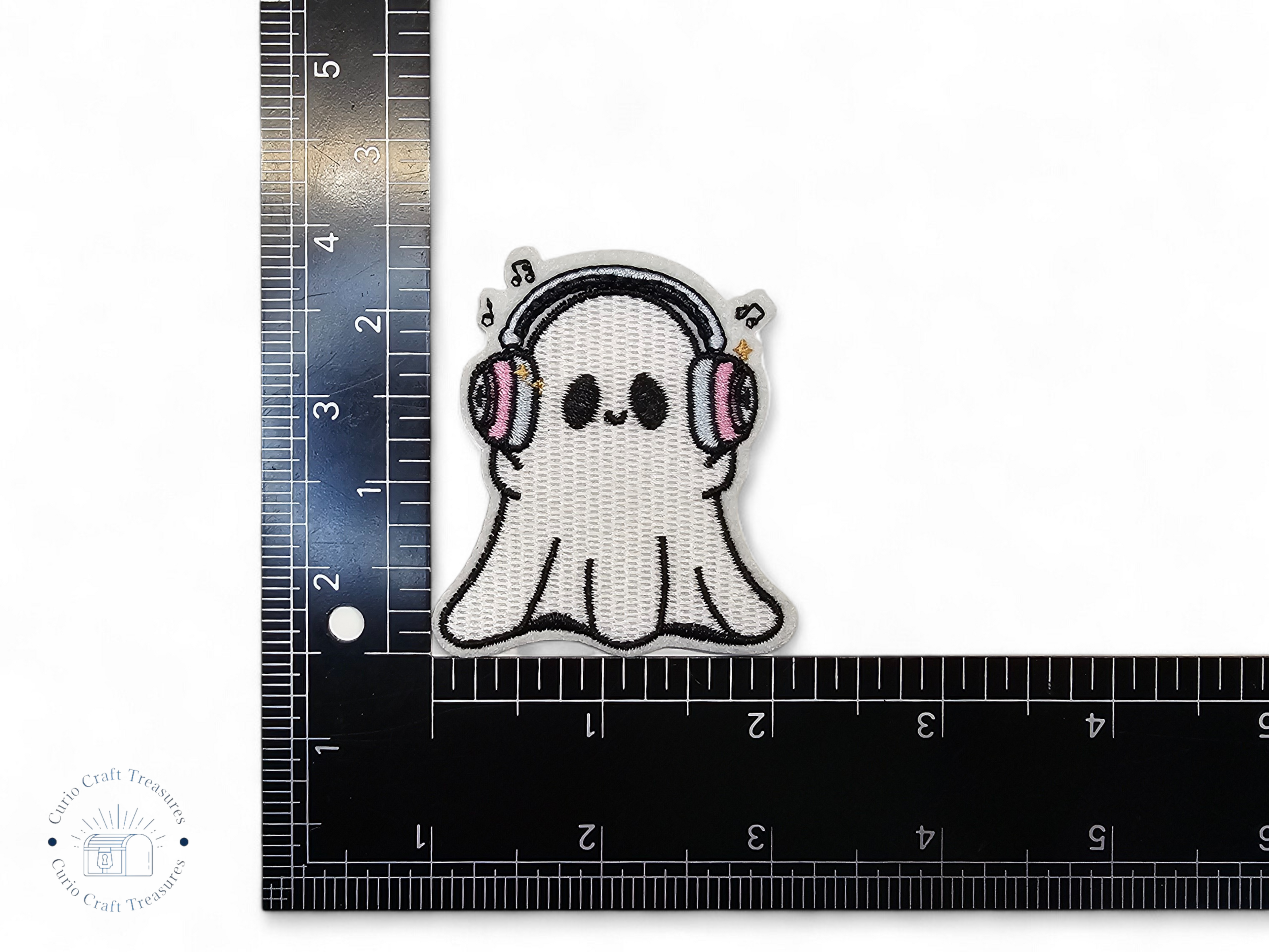 Embroided Patch, Iron on, Glue, Craft supply, Embroidery, Fabric, Gothic, Halloween, spooky, Ghost, pumpkin, hat, book, cat, dog, coffee