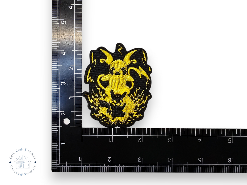 Embroided Patch, Iron on, Glue, Craft supply, Embroidery, Monster, video game, creature, Aura