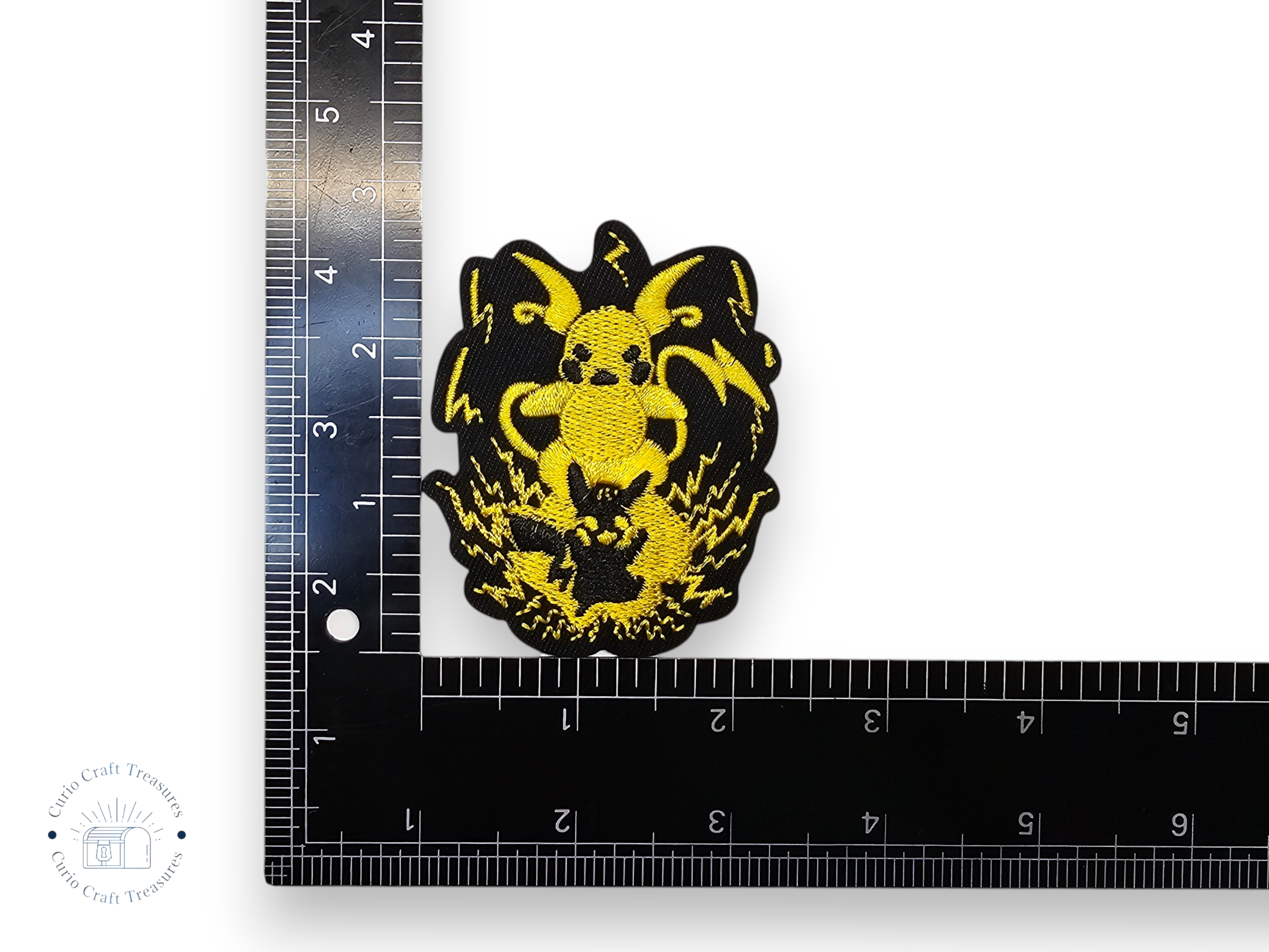 Embroided Patch, Iron on, Glue, Craft supply, Embroidery, Monster, video game, creature, Aura
