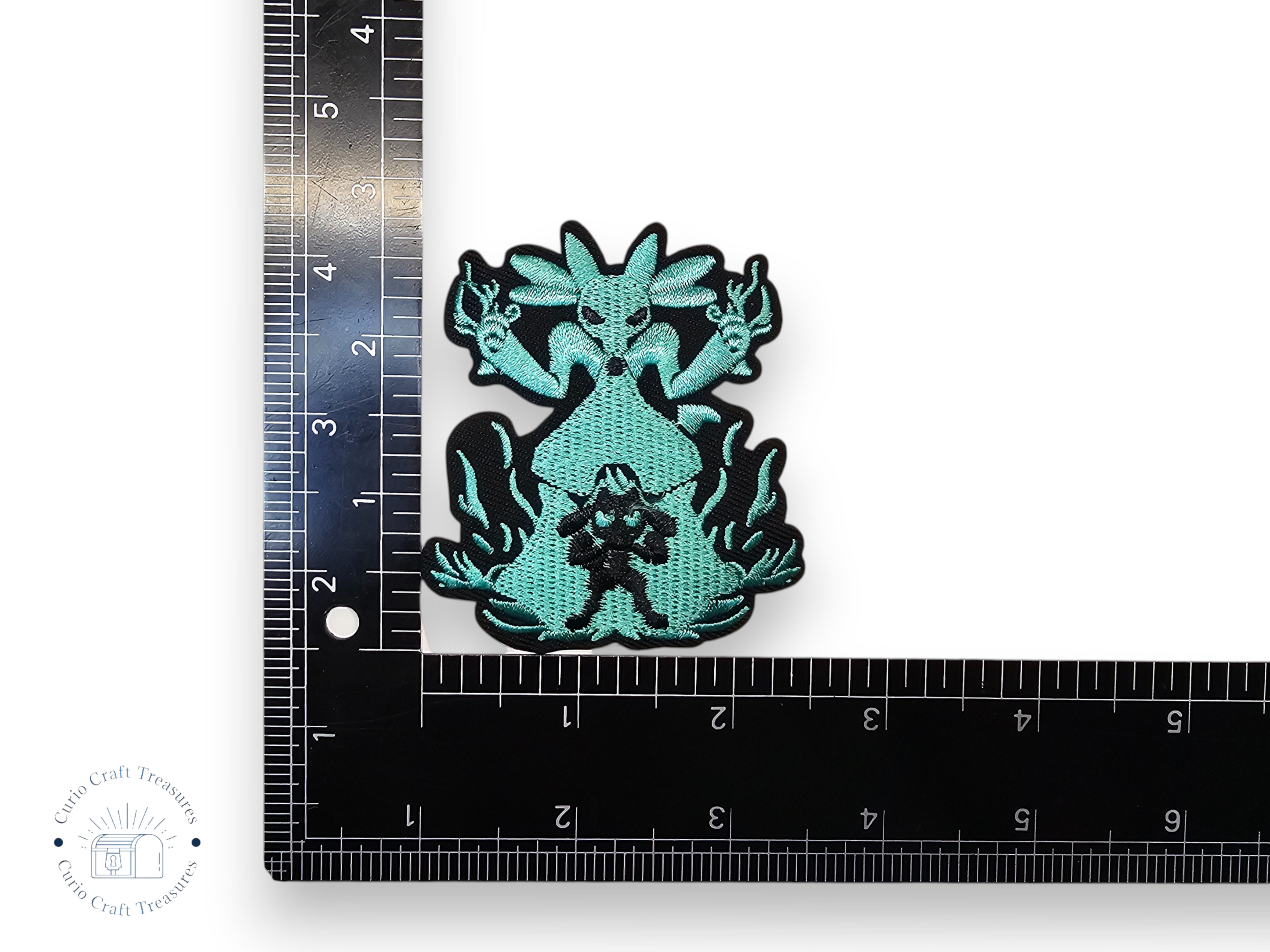 Embroided Patch, Iron on, Glue, Craft supply, Embroidery, Monster, video game, creature, Aura