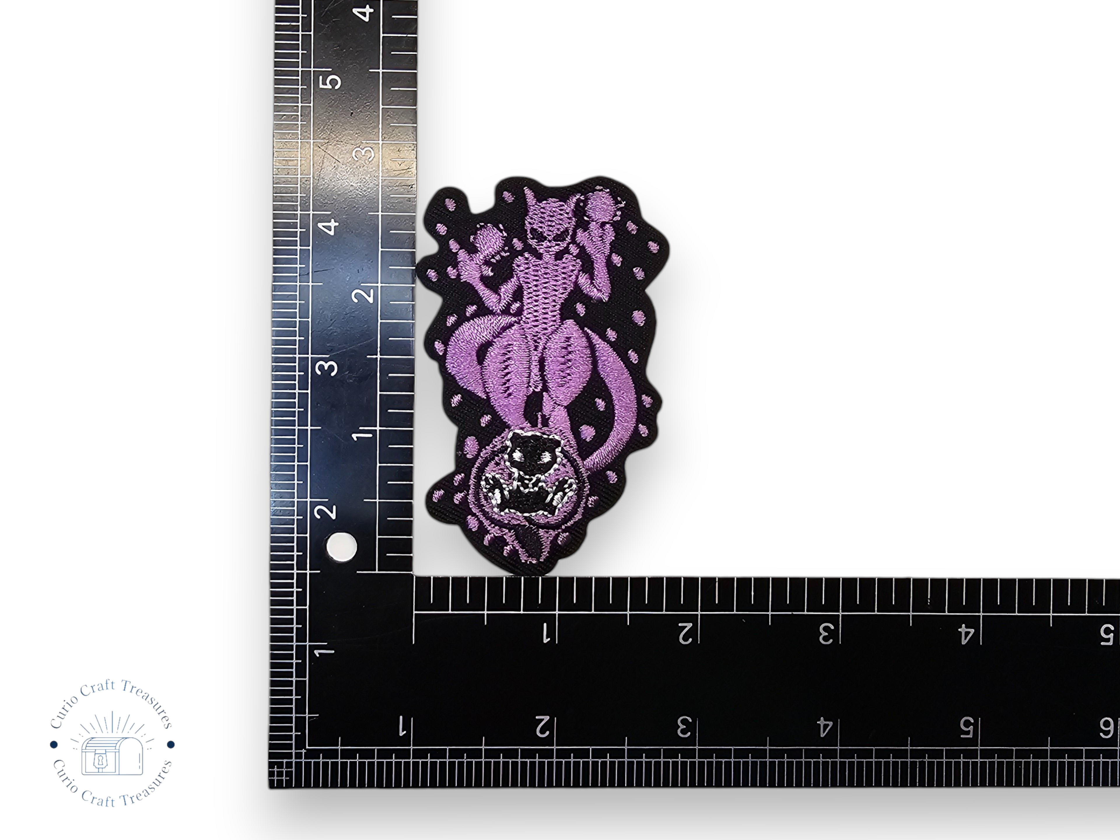 Embroided Patch, Iron on, Glue, Craft supply, Embroidery, Monster, video game, creature, Aura