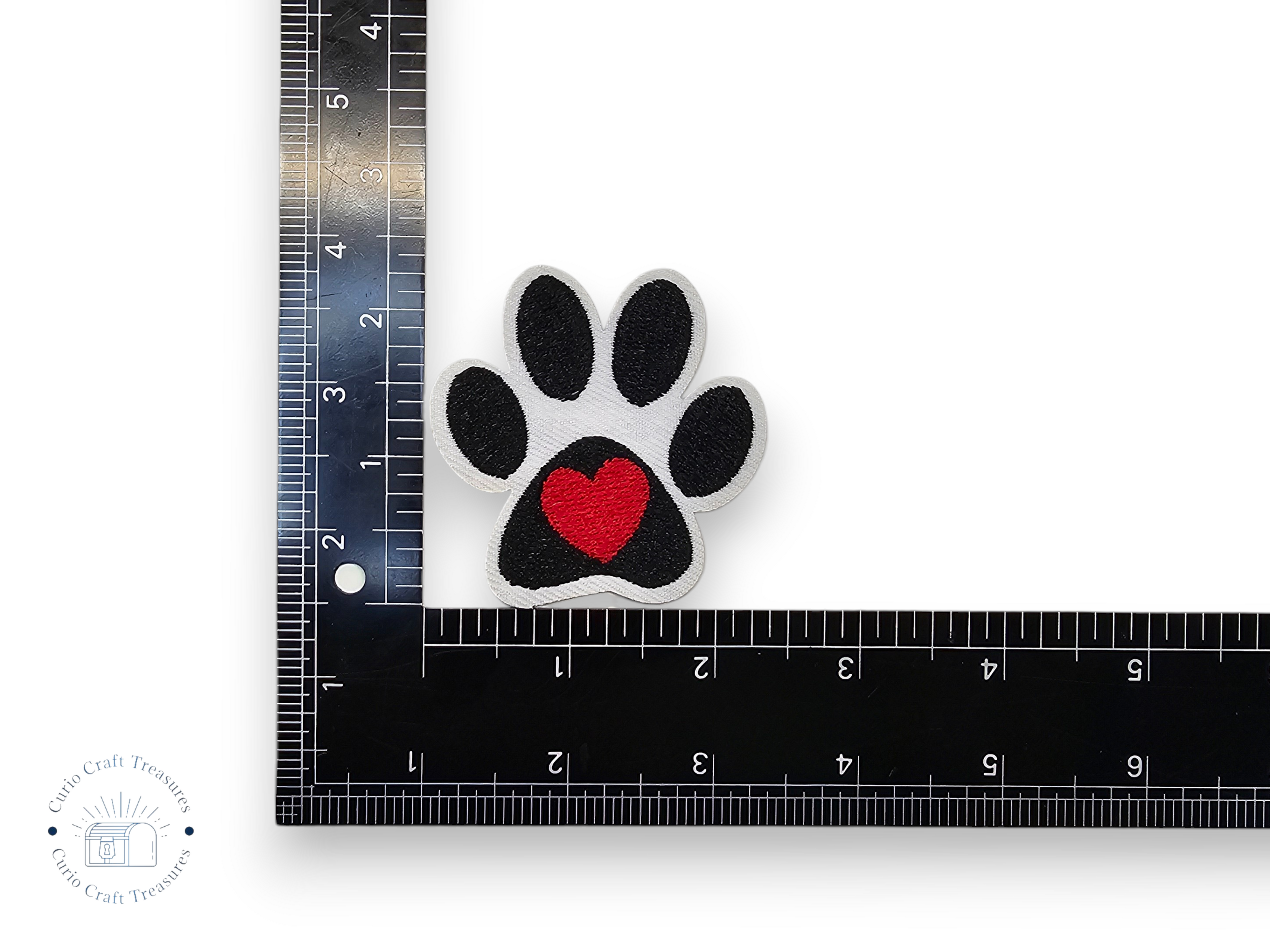 Embroided Patch, Iron on, Glue, Craft supply, Embroidery, Fabric, Dog, Cat, Paw print, heart, Dog mom, Cat mom, love