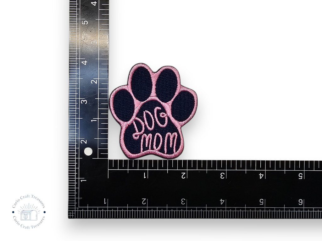 Parche bordado, termoadhesivo, pegamento, material para manualidades, bordado, tela, perro, gato, huella de pata, corazón, mamá perro, mamá gato, amor