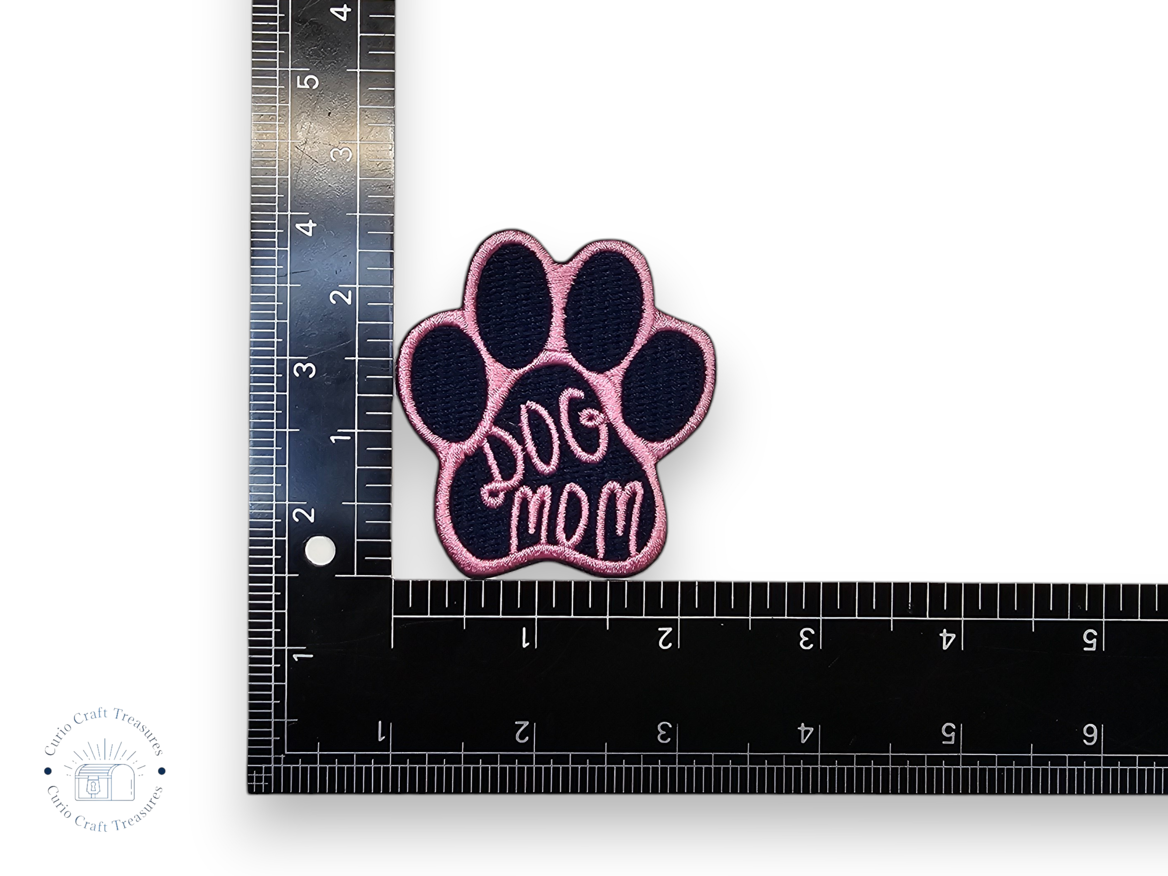 Parche bordado, termoadhesivo, pegamento, material para manualidades, bordado, tela, perro, gato, huella de pata, corazón, mamá perro, mamá gato, amor
