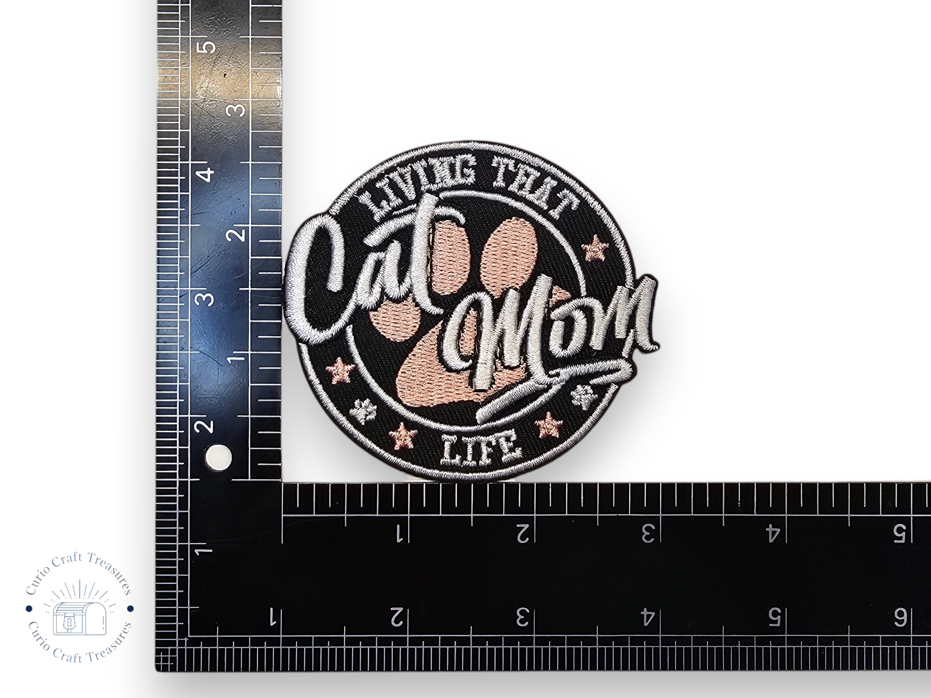 Parche bordado, termoadhesivo, pegamento, material para manualidades, bordado, tela, perro, gato, huella de pata, corazón, mamá perro, mamá gato, amor