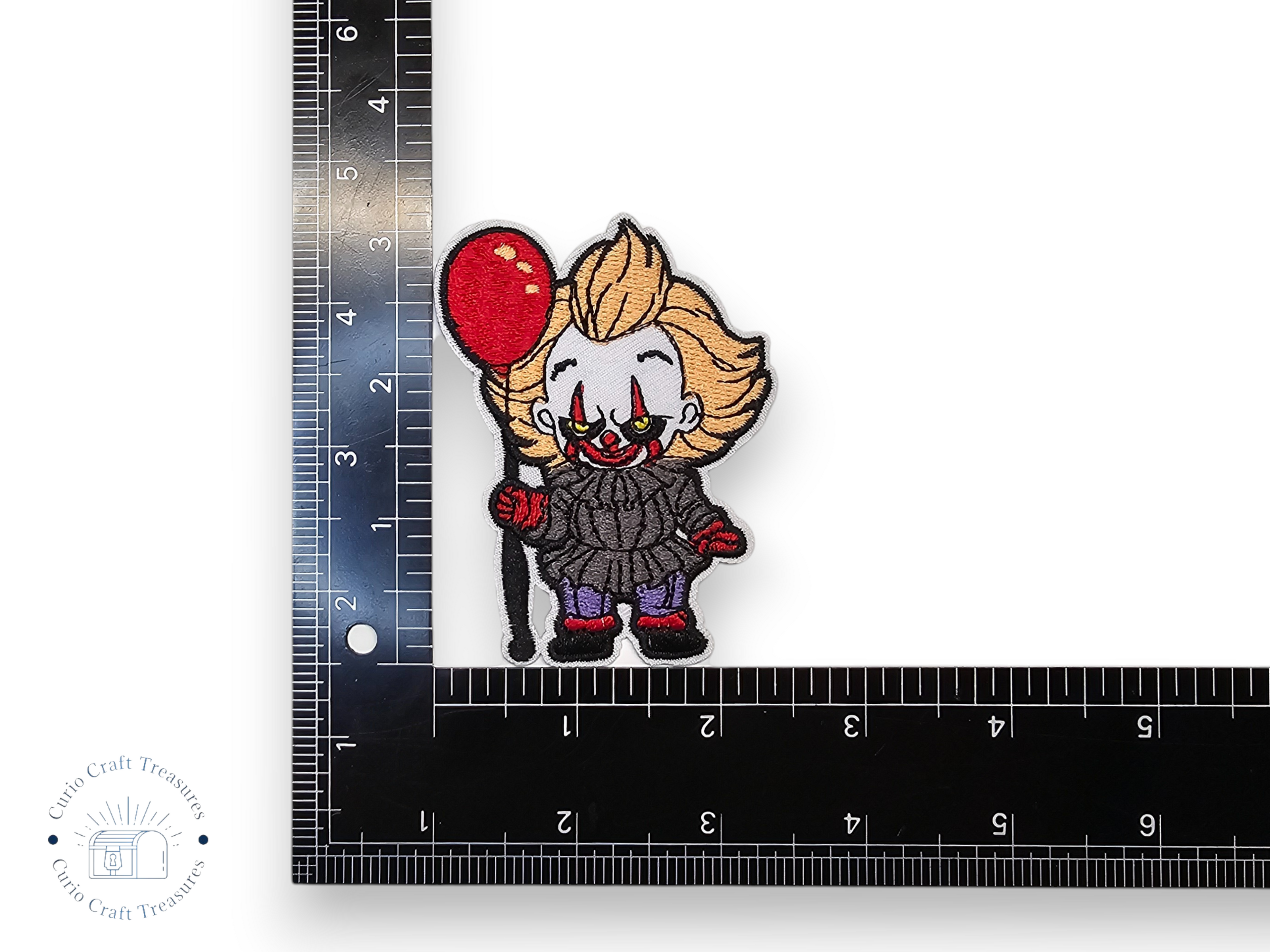 Embroided Patch, Iron on, Glue, Craft supply, Embroidery, Fabric, Movie, Old movies, classic, horror, 80s, knife, chibi
