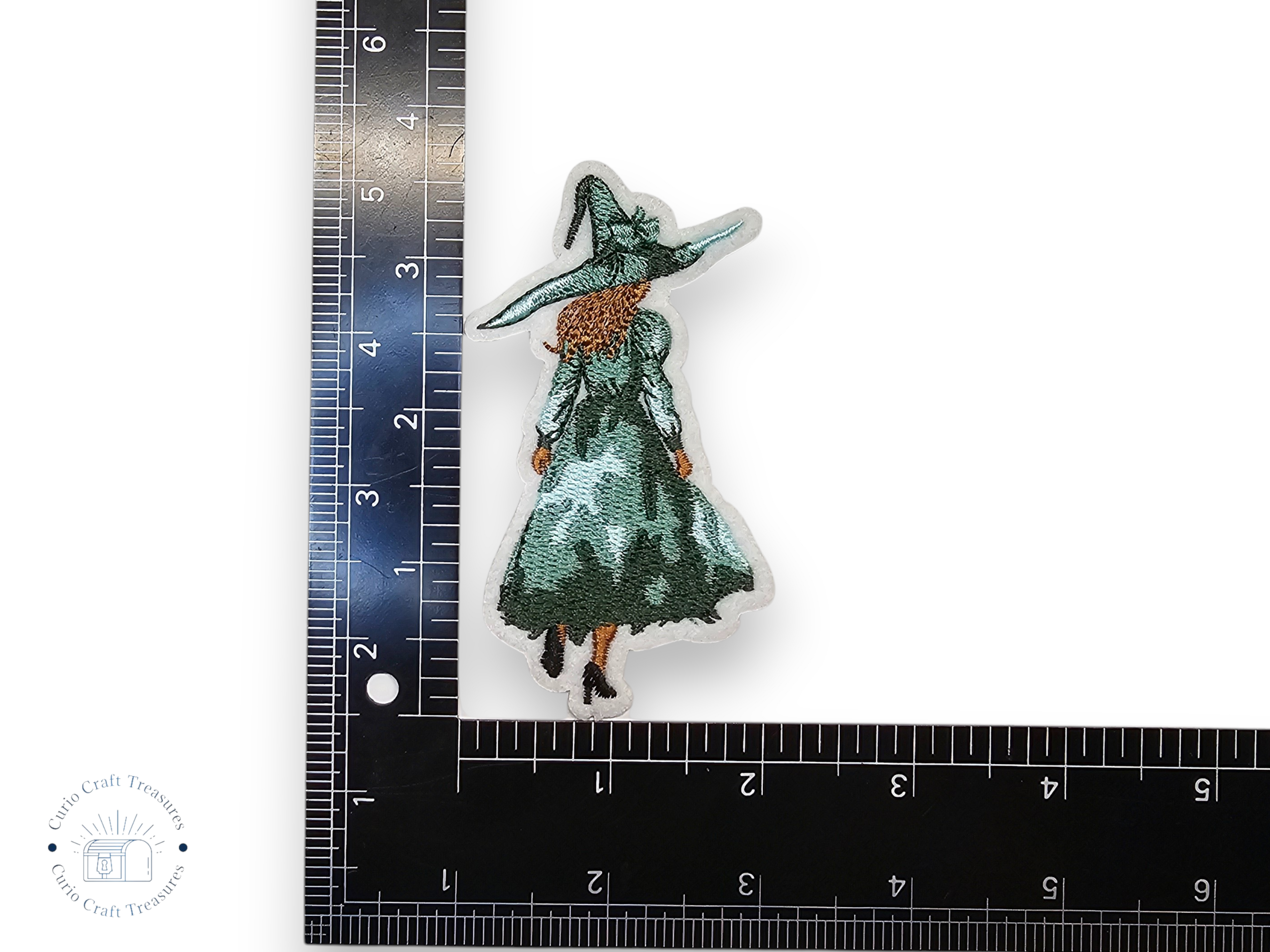 Embroided Patch, Iron on, Glue, Craft supply, Embroidery, Fabric, Gothic, Halloween, spooky, Witch, Cat, hat, House