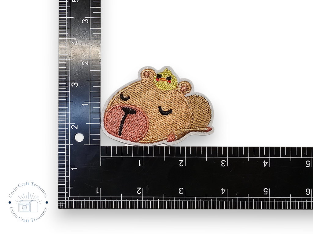 Écusson brodé, thermocollant, colle, matériel de loisirs créatifs, broderie, tissu, fraise, capybara, renard, axolotl, vache, panda roux, nœud, mignon, rose, kawaii