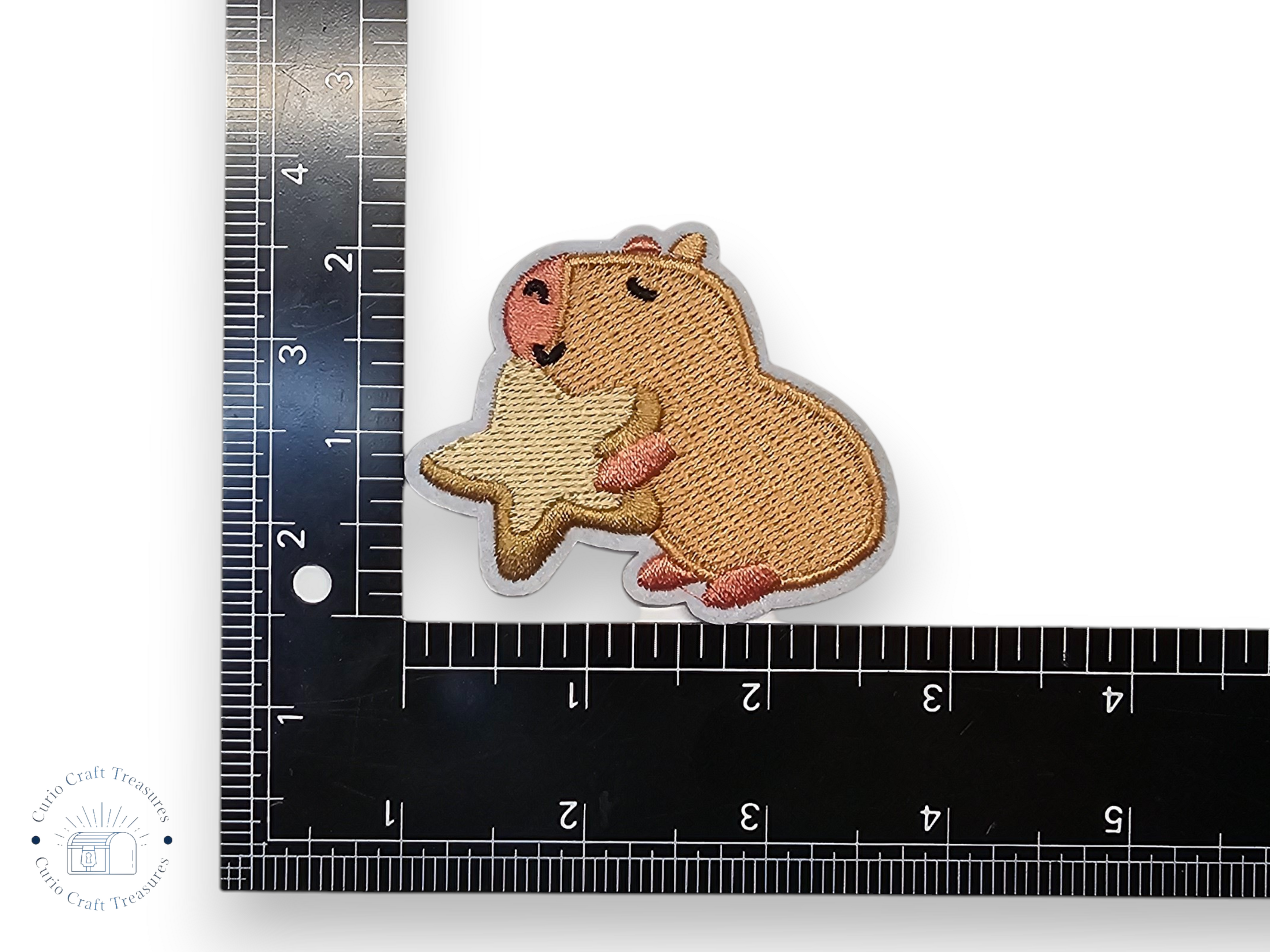 Écusson brodé, thermocollant, colle, matériel de loisirs créatifs, broderie, tissu, fraise, capybara, renard, axolotl, vache, panda roux, nœud, mignon, rose, kawaii