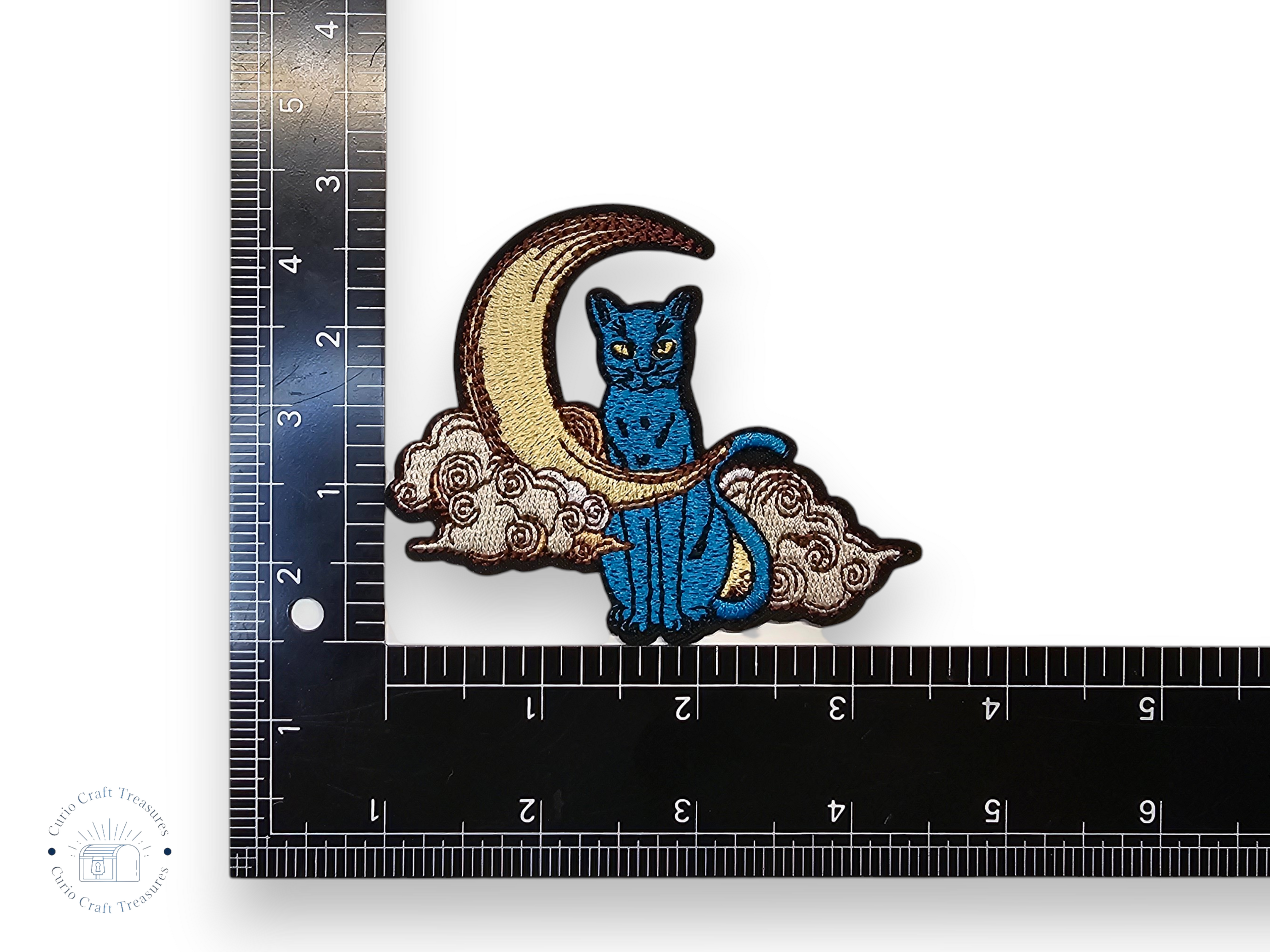 Embroided Patch, Iron on, Glue, Craft supply, Embroidery, Fabric, German shepherd, Dog, Shepherd, Corgi, Cat, Moon, Cloud, French Bulldog, Golden, Cat, Tabi