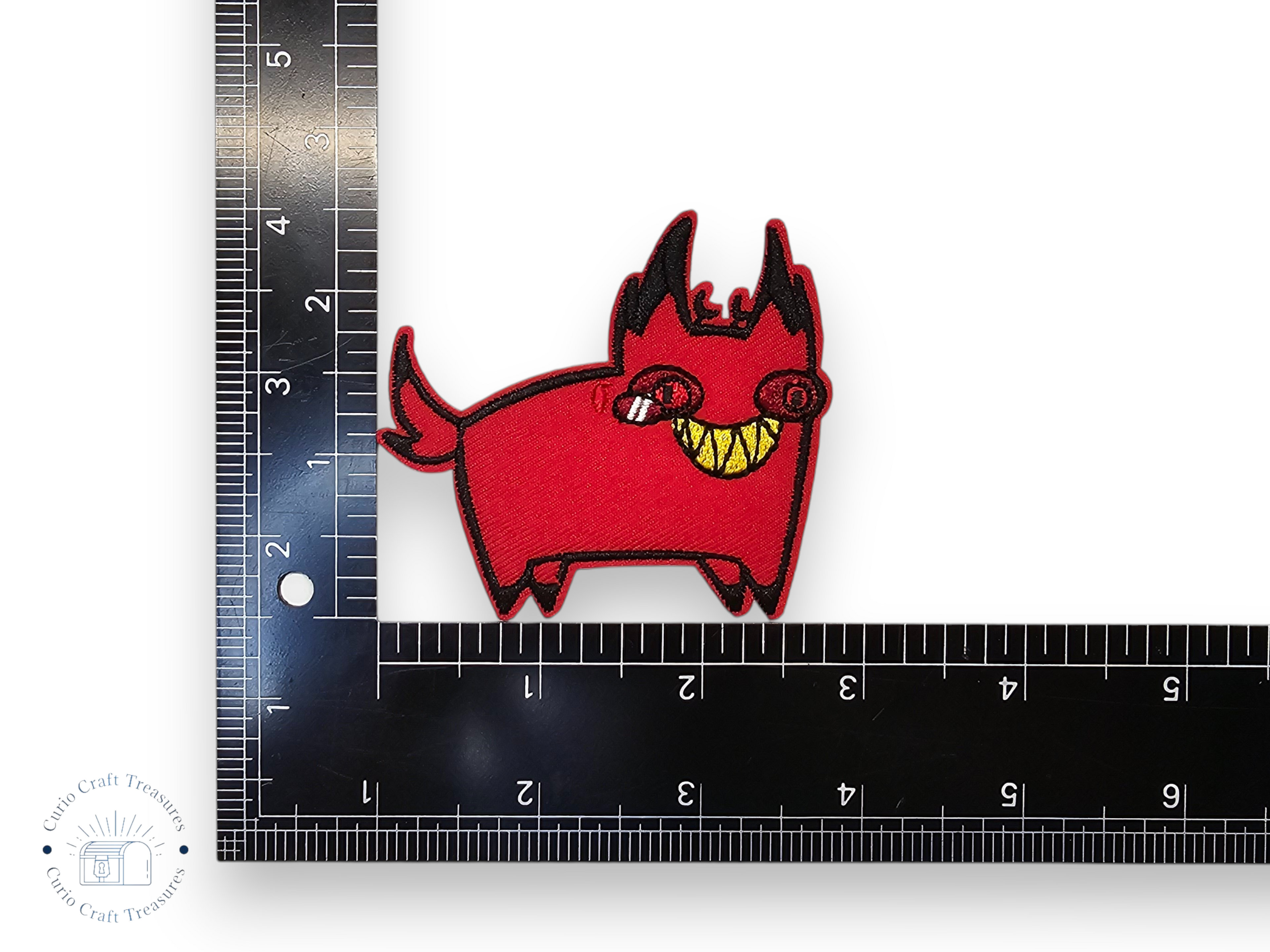 Embroided Patch, Iron on, Glue, Craft supply, Embroidery, Fabric, Tv show, Cartoon, Duck, Cat, heart, hell