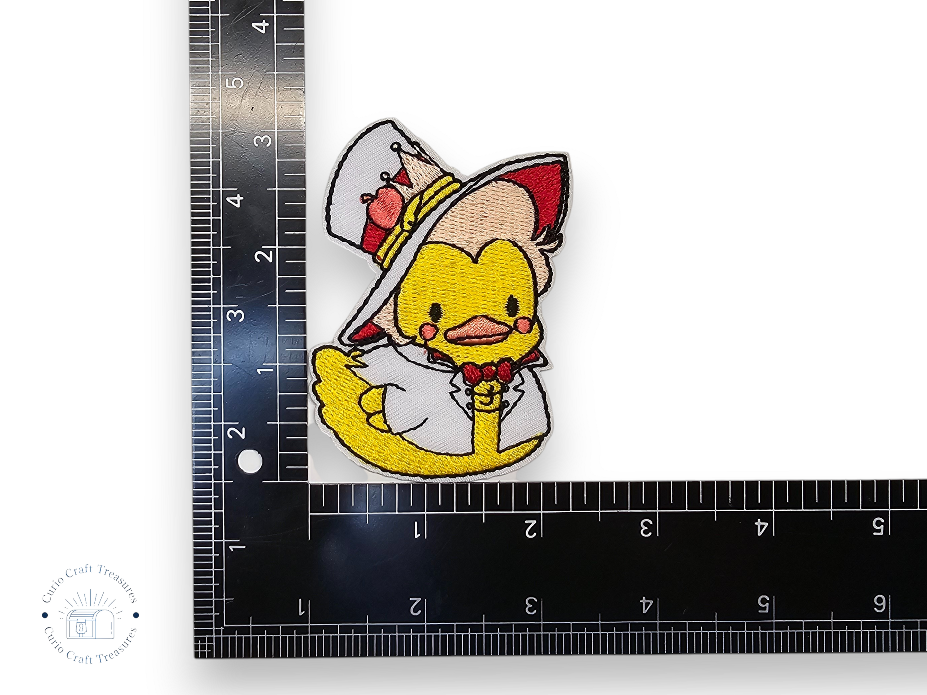 Embroided Patch, Iron on, Glue, Craft supply, Embroidery, Fabric, Tv show, Cartoon, Duck, Cat, heart, hell