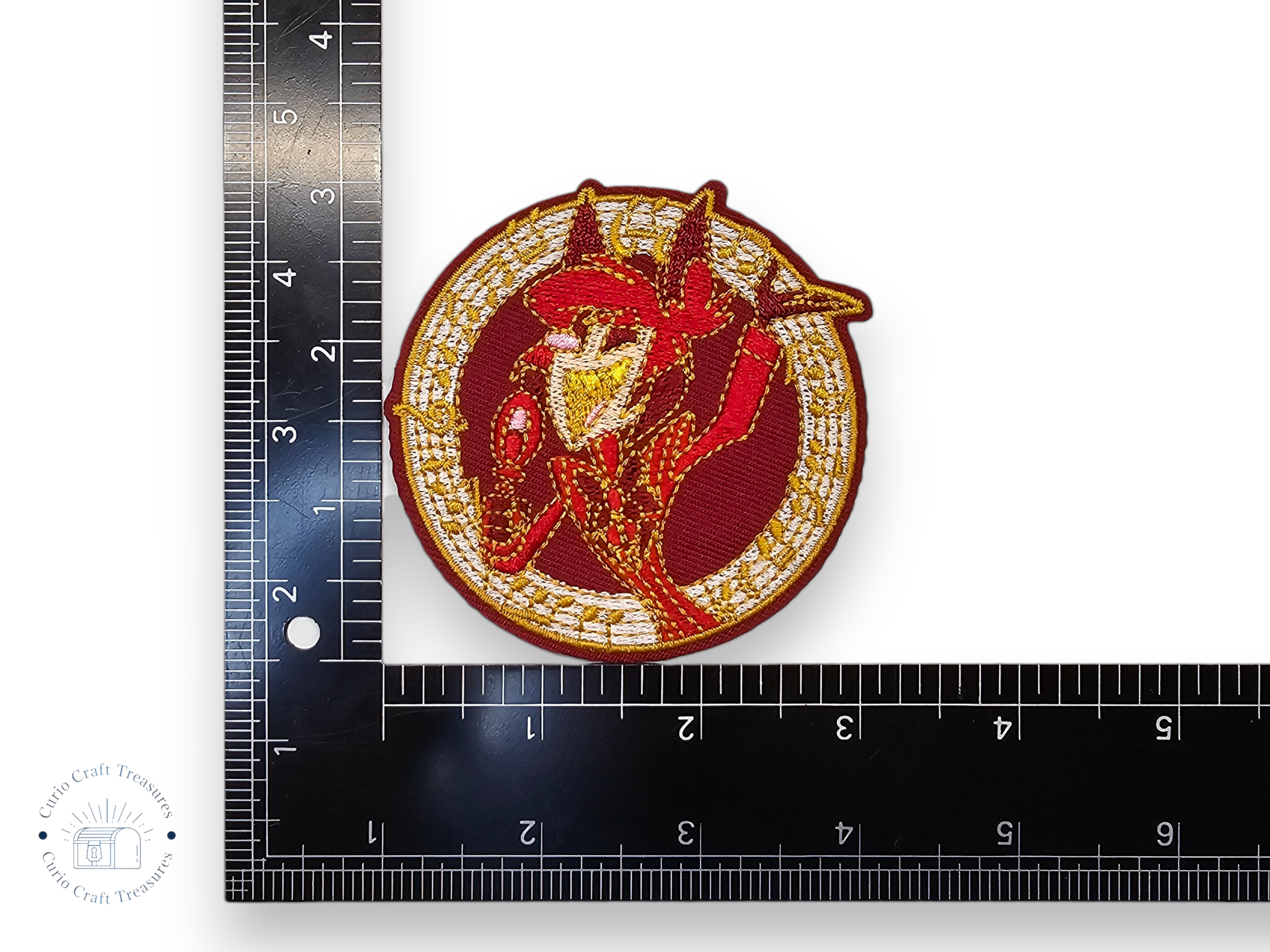 Embroided Patch, Iron on, Glue, Craft supply, Embroidery, Fabric, Tv show, Cartoon, Duck, Cat, heart, hell